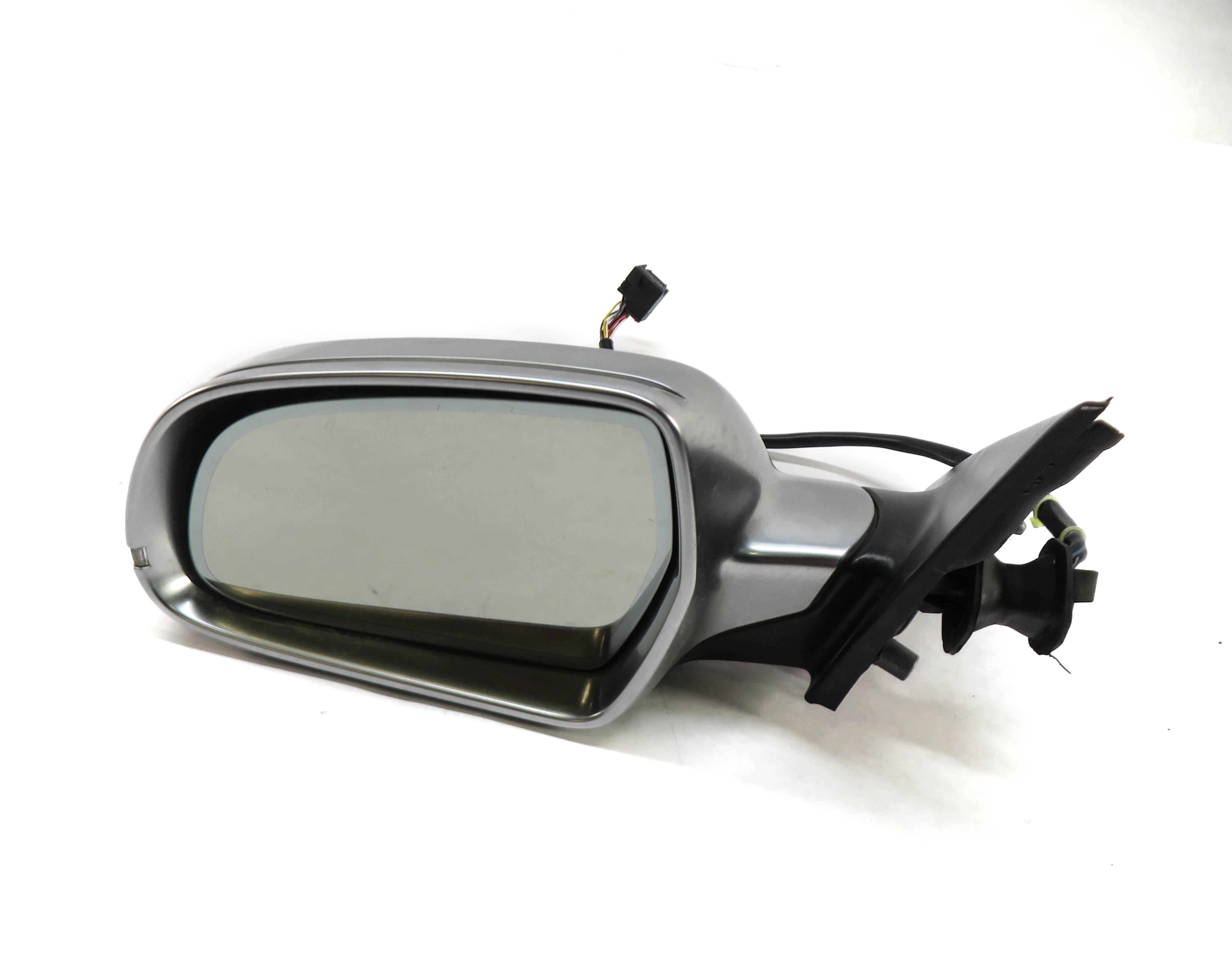 10-16 AUDI S4 (B8 8K) LEFT MANUAL FOLD HEATED AUTODIM DOOR MIRROR (ALUMINUM) — exact item pictured