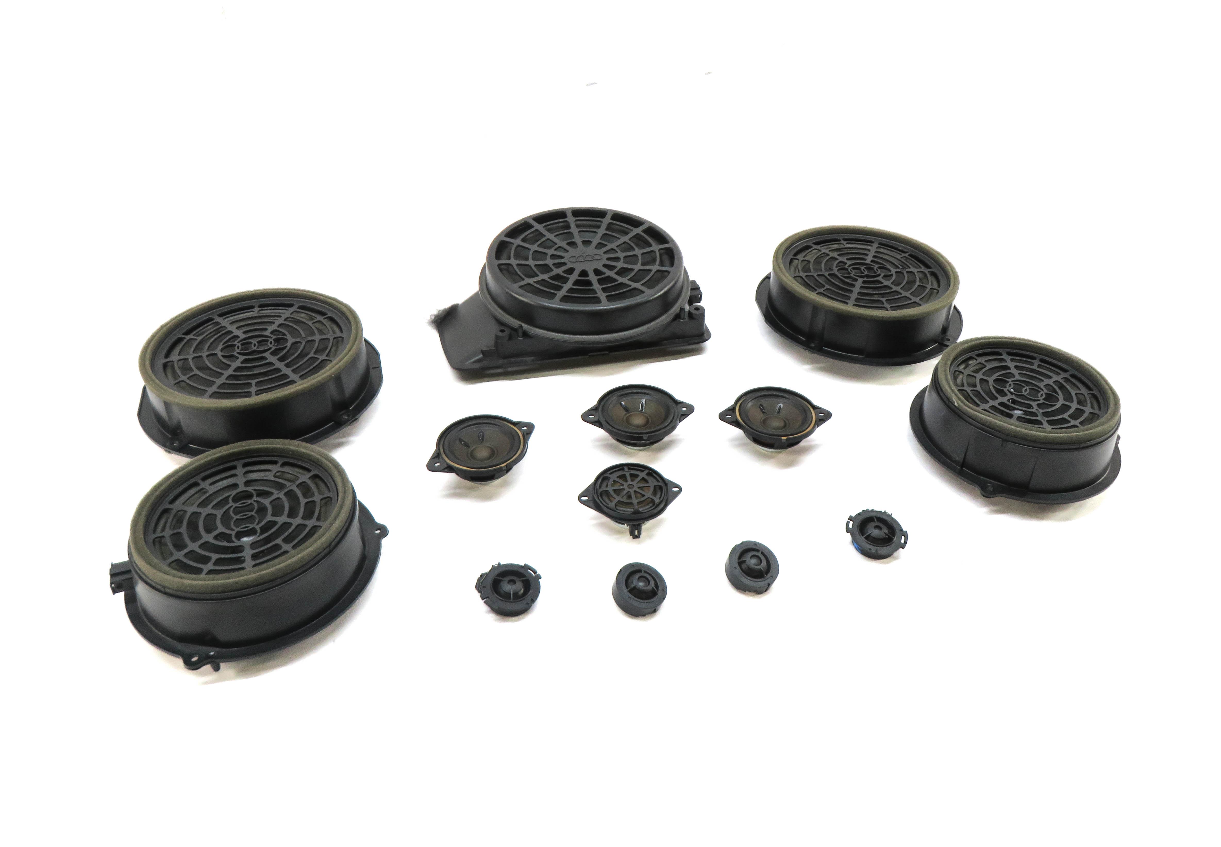 2013 AUDI S4 (B8 8K) RADIO STEREO BANG & OLUFSEN AUDIO SUB SUBWOOFER SPEAKER SET — exact item pictured