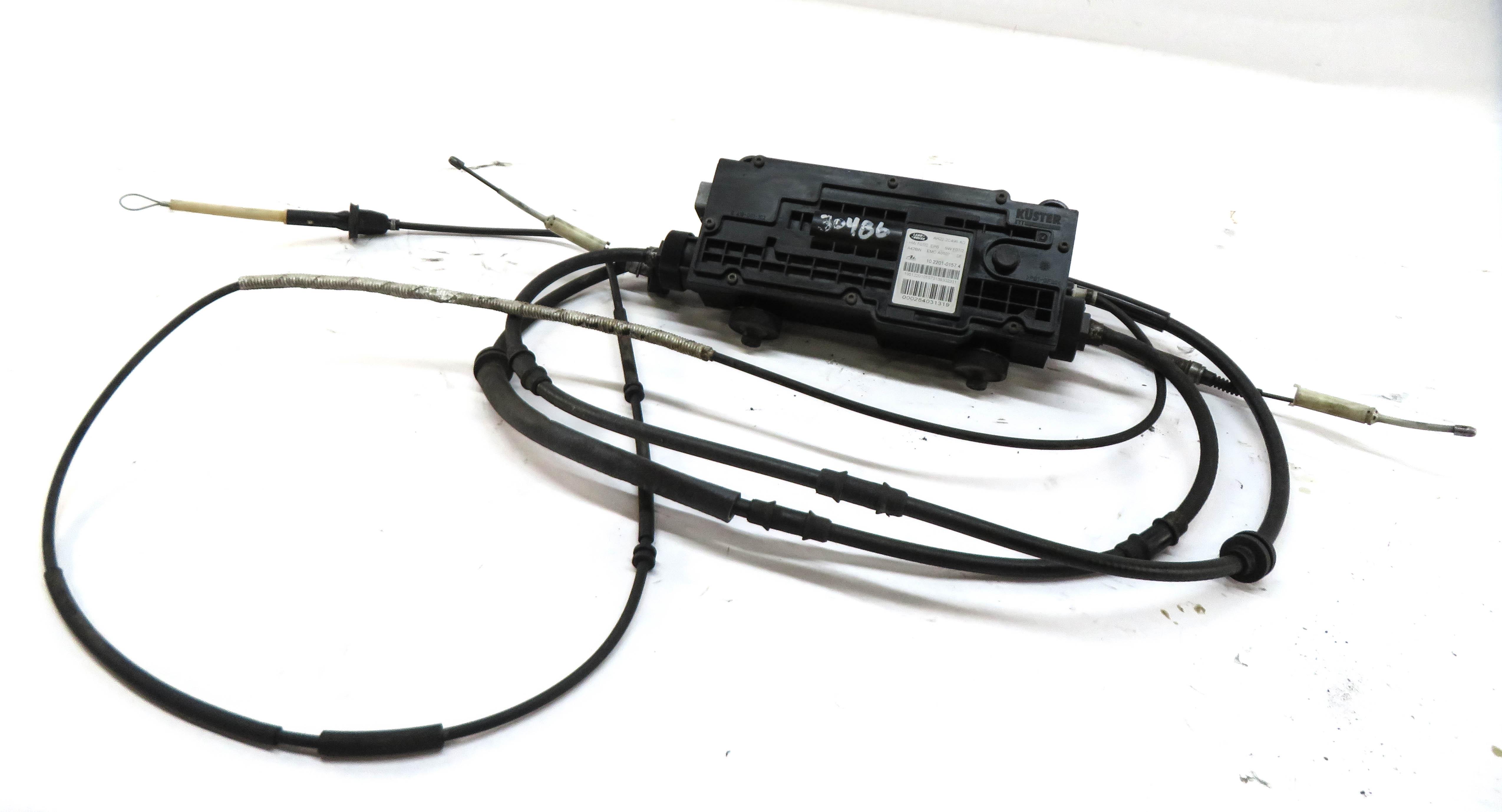 2010 RANGE ROVER SPORT (L320) EMERGENCY HILL PARKING BRAKE ACTUATOR w/ CABLES — exact item pictured