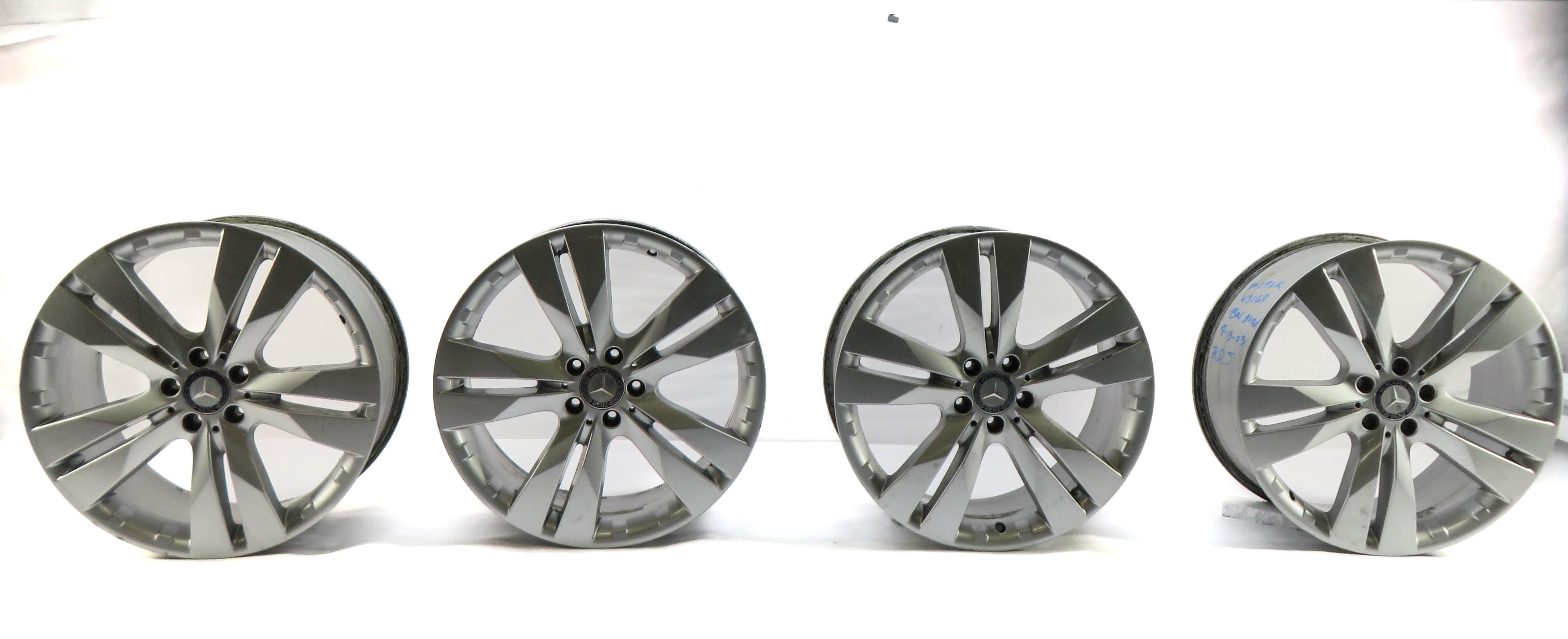 10-12 MERCEDES GL350 GL450 (X164) 20x8.5 ALUMINUM 5-SPLIT SPOKE WHEEL RIM SET — exact item pictured