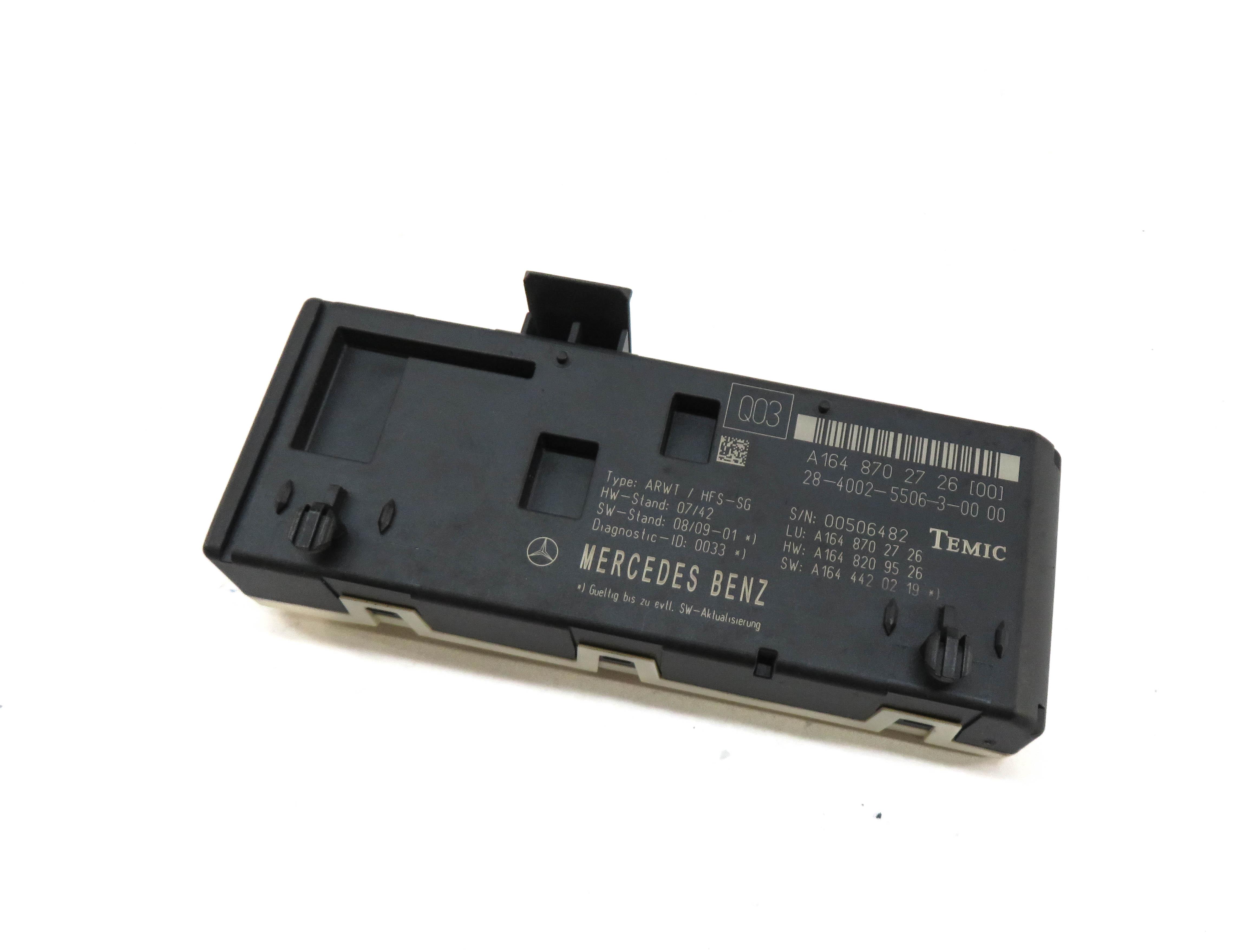 2011 MERCEDES GL350 (X164) REAR TRUNK LIFT LIFTGATE CONTROL MODULE — exact item pictured