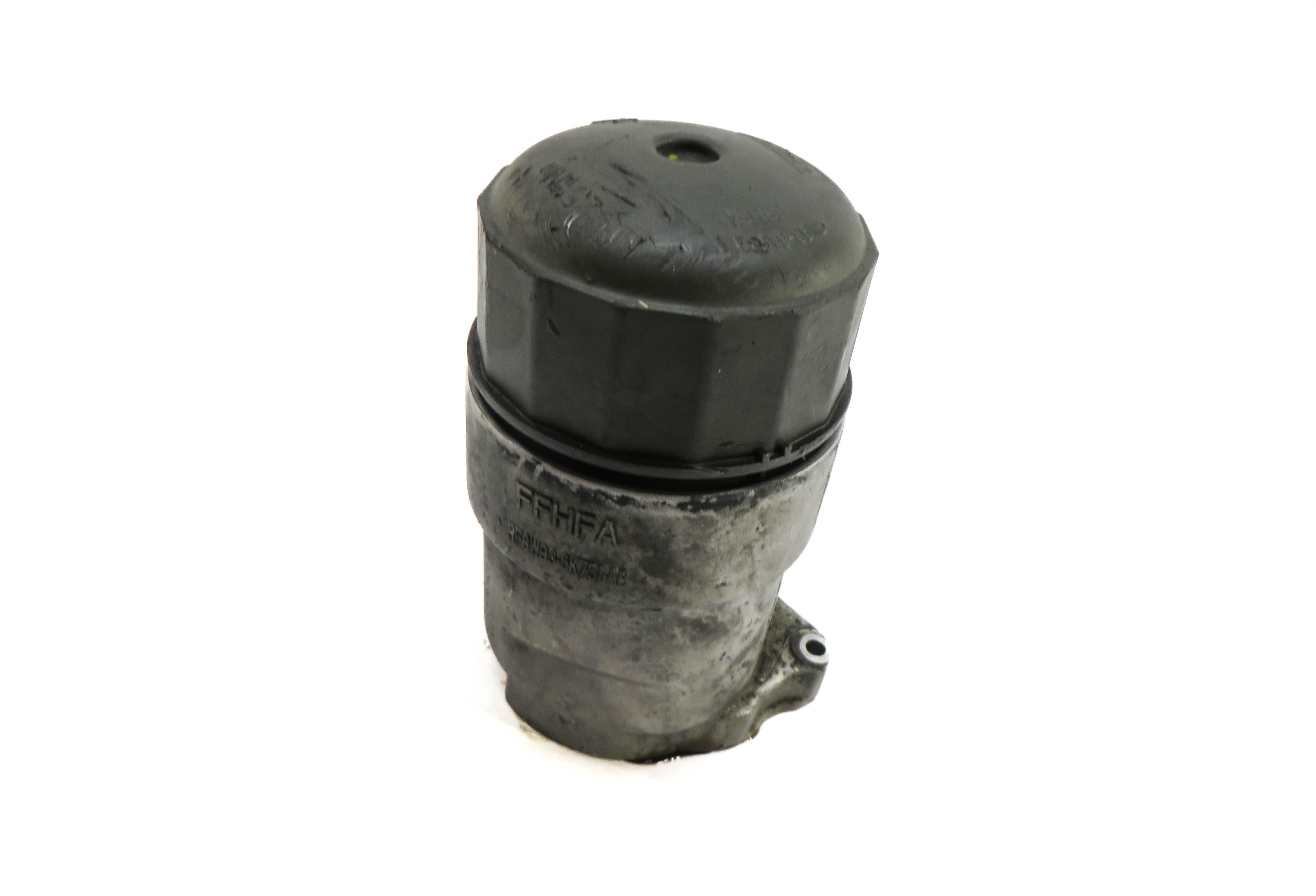 2014 RANGE ROVER (L405) 5.0L SUPERCHARGED ENGINE OIL FILTER HOUSING w/ CAP — exact item pictured