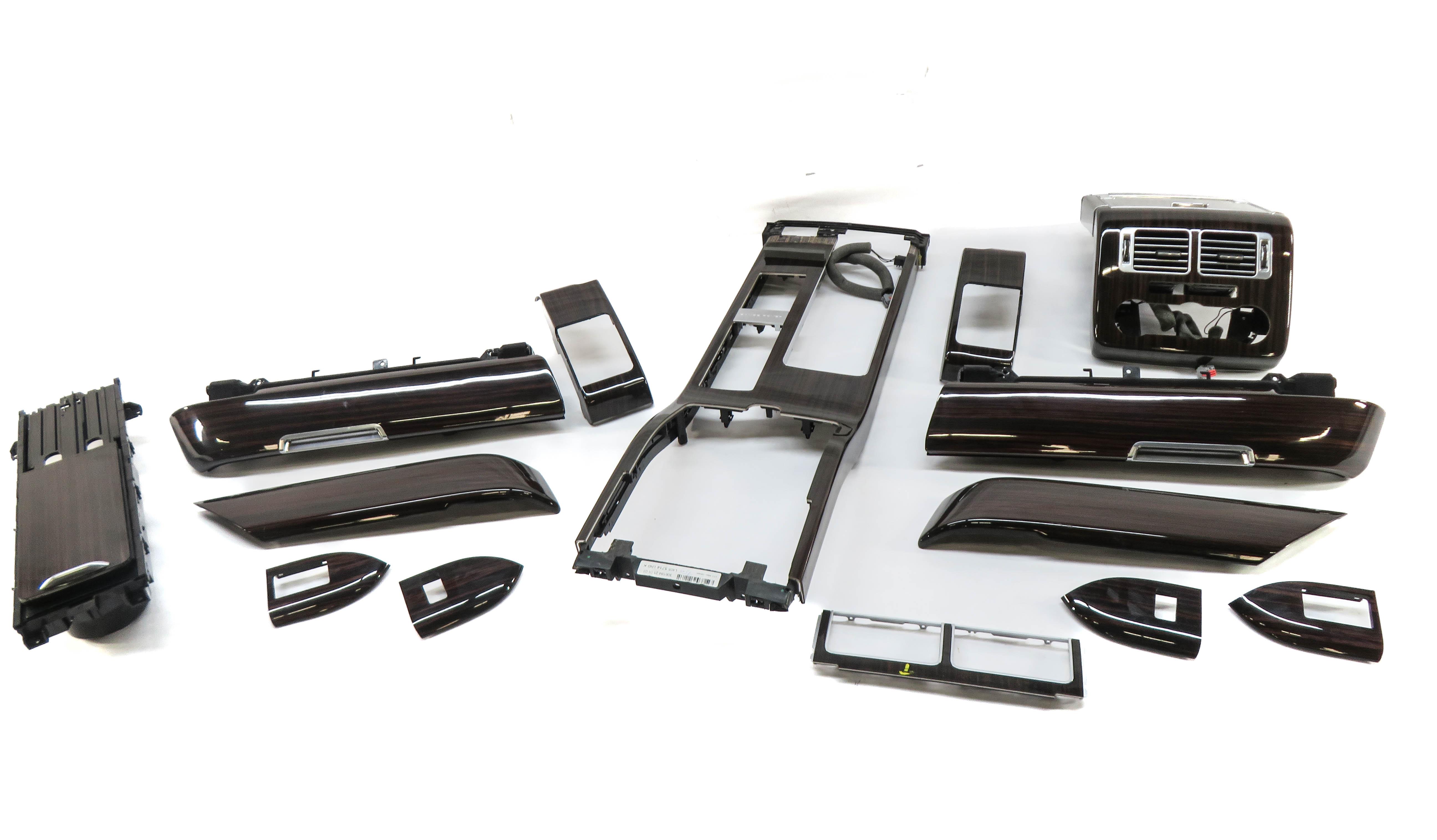 2014 RANGE ROVER (L405) DASH DOOR CONSOLE INTERIOR TRIM SET (MACASSAR WOOD) — exact item pictured