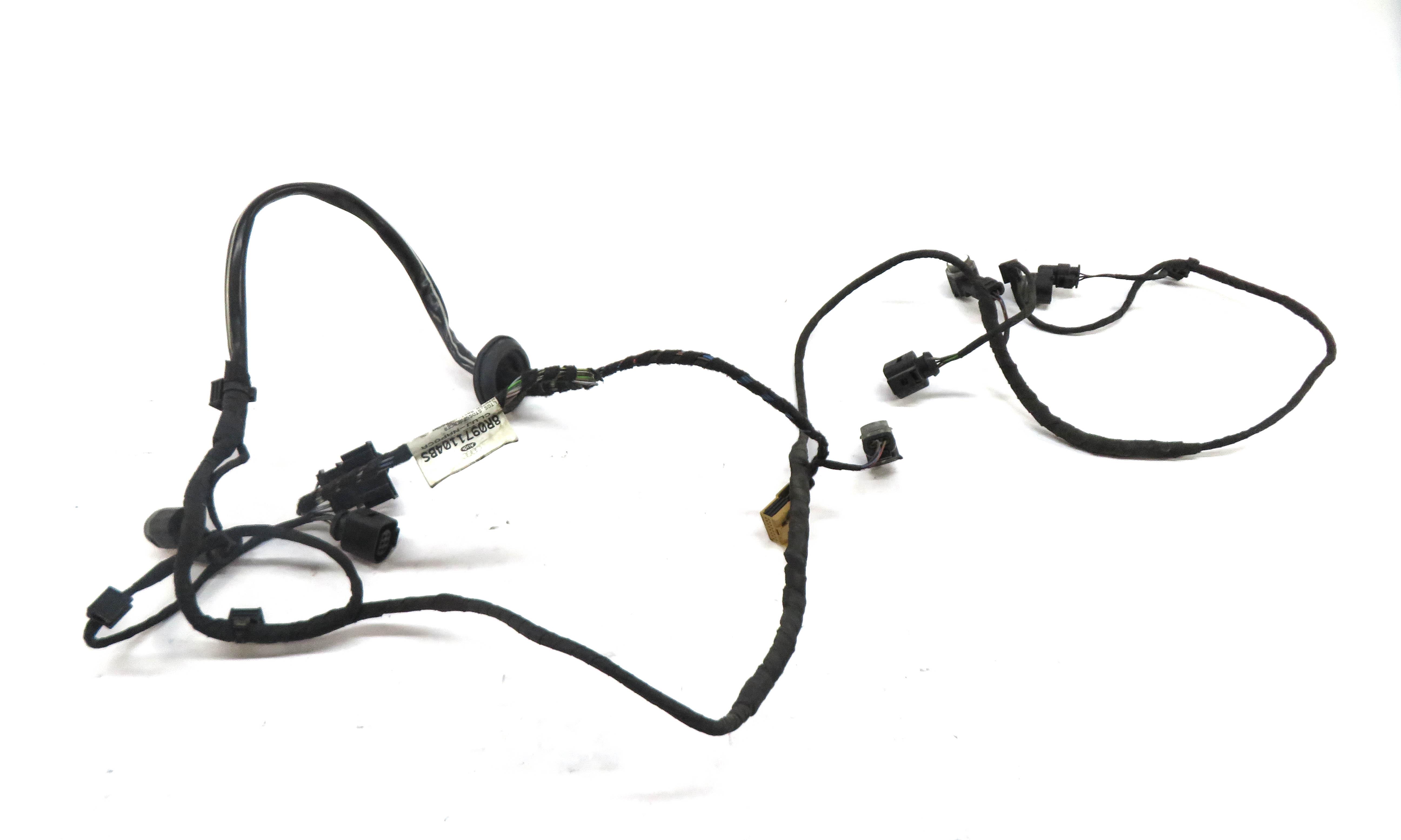 2013 AUDI Q5 (B8 8R) REAR PDC PARK DISTANCE SENSOR SET w/ HARNESS (IBIS WHITE) — exact item pictured