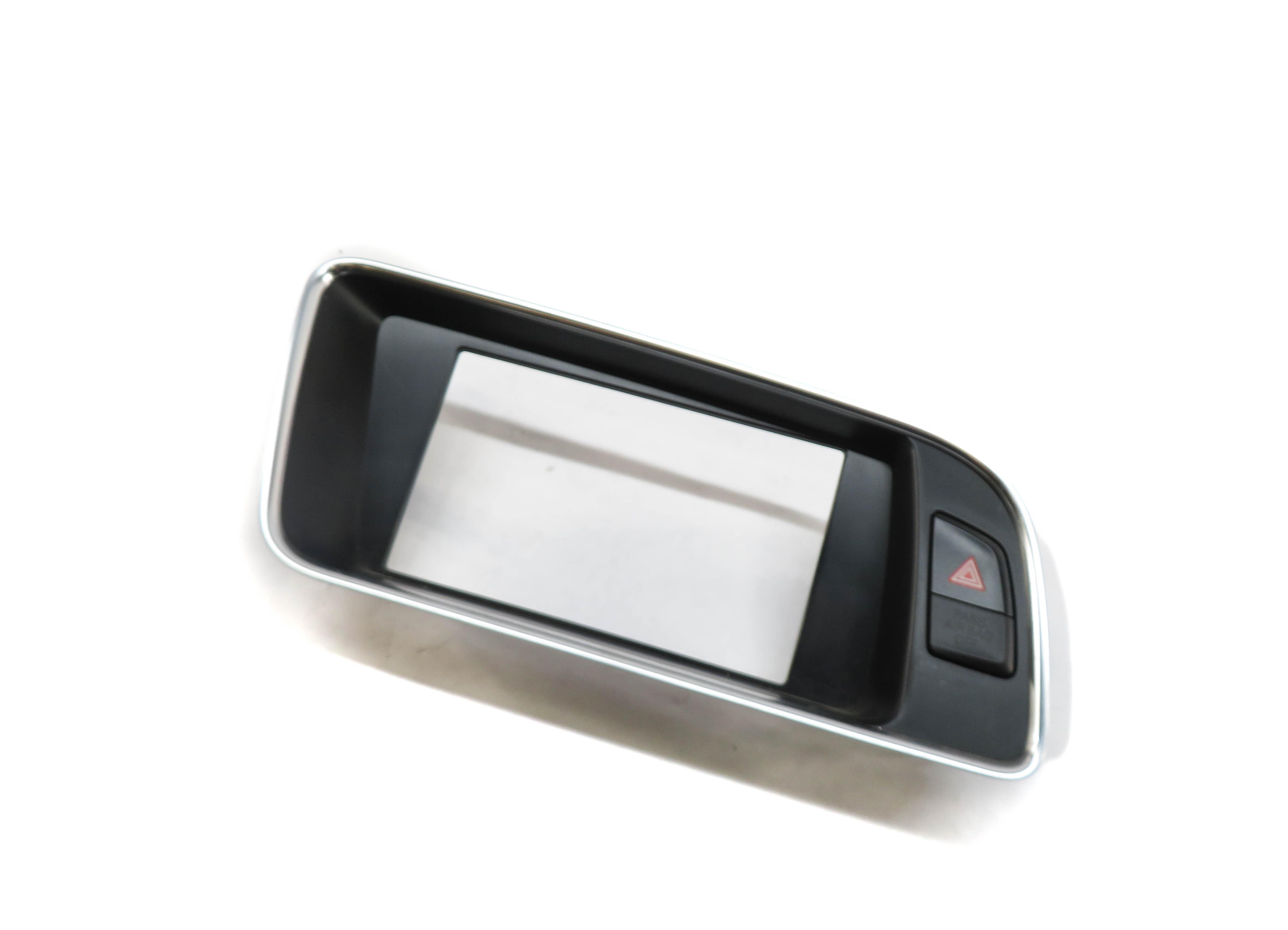 2013 AUDI Q5 (B8 8R) FRONT CENTER DASH GPS SCREEN TRIM BEZEL w/ HAZARD SWITCH — exact item pictured