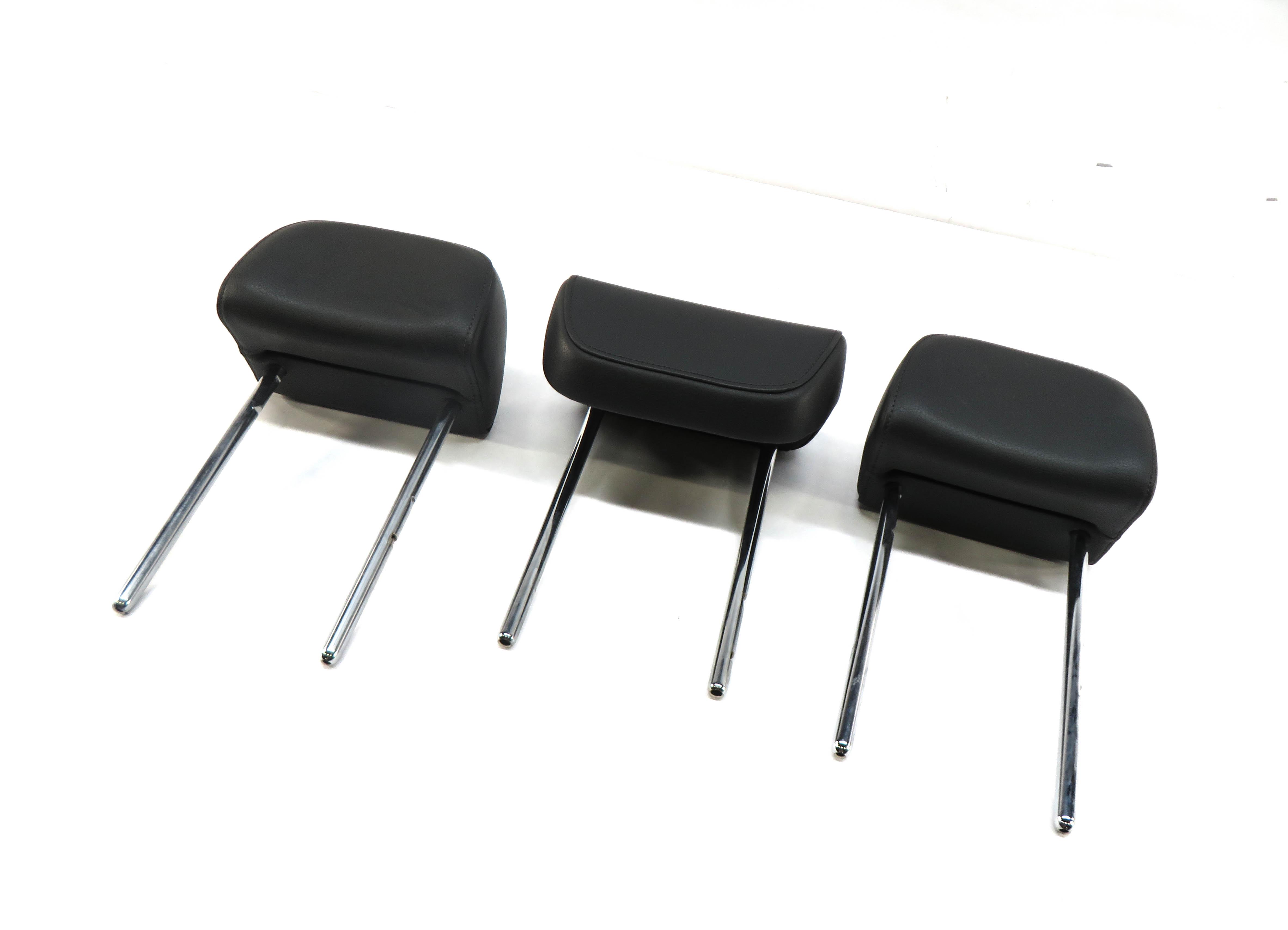 2013 AUDI Q5 (B8 8R) REAR SEAT LEFT CENTER RIGHT HEADREST SET-3 (BLACK) — exact item pictured