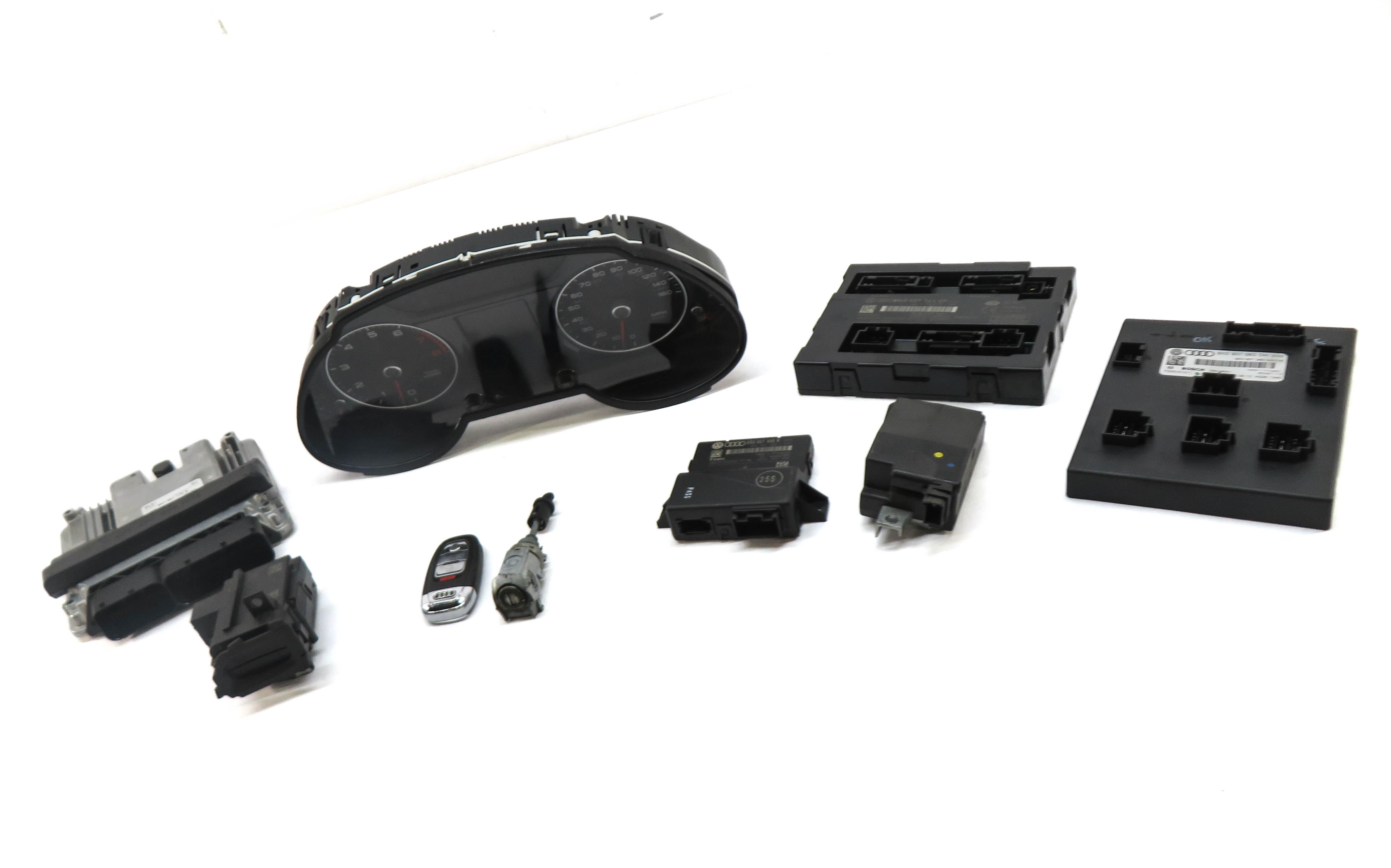 2013 AUDI Q5 (B8 8R) 2.0L CPMA TURBO ENGINE ECM BCM IMMOBILIZER MODULE KEY SET — exact item pictured