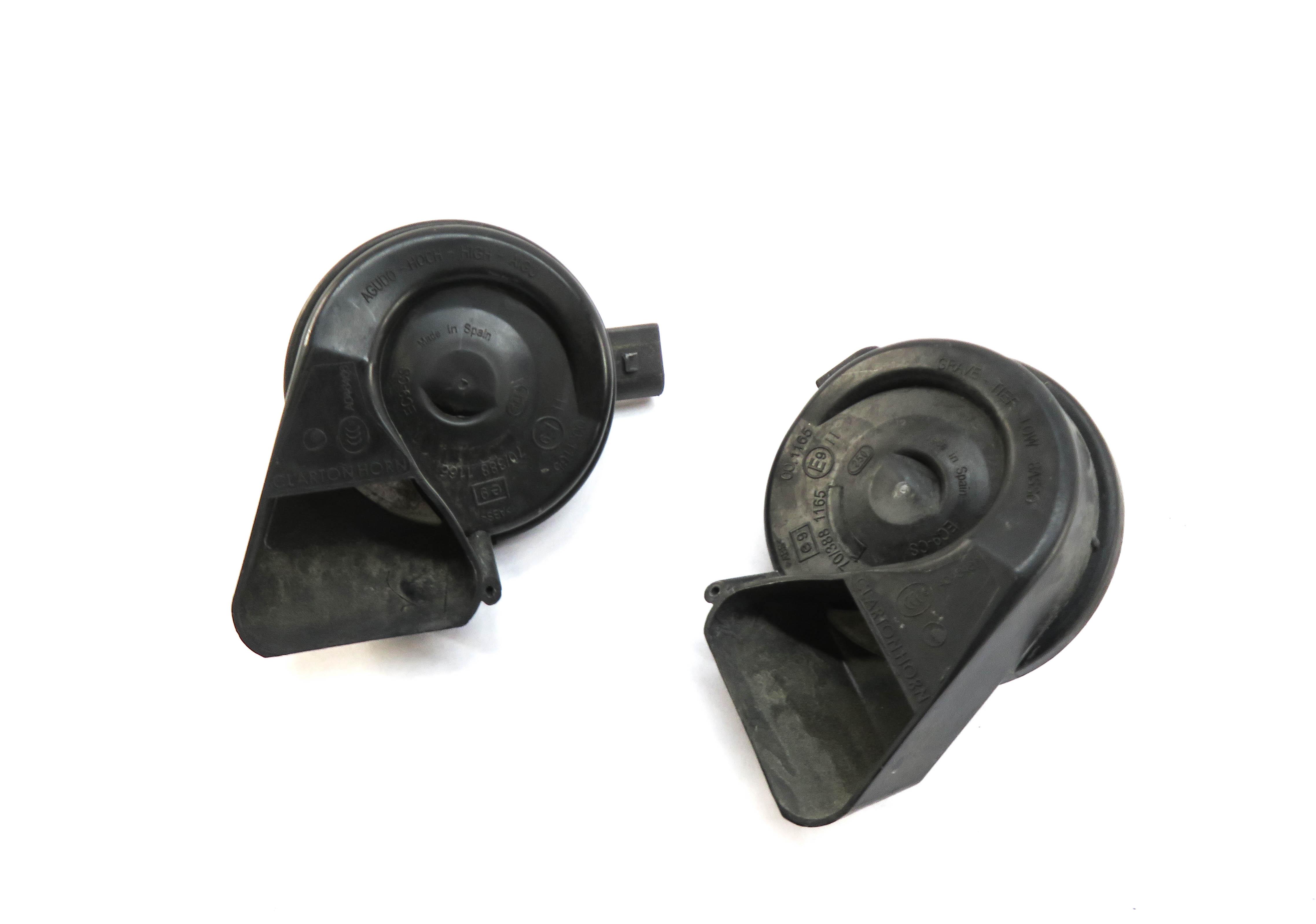 2008-2017 AUDI A4 A5 S4 S5 Q5 (B8 8K 8R 8T) HIGH & LOW TONE SAFETY HORN SET — exact item pictured