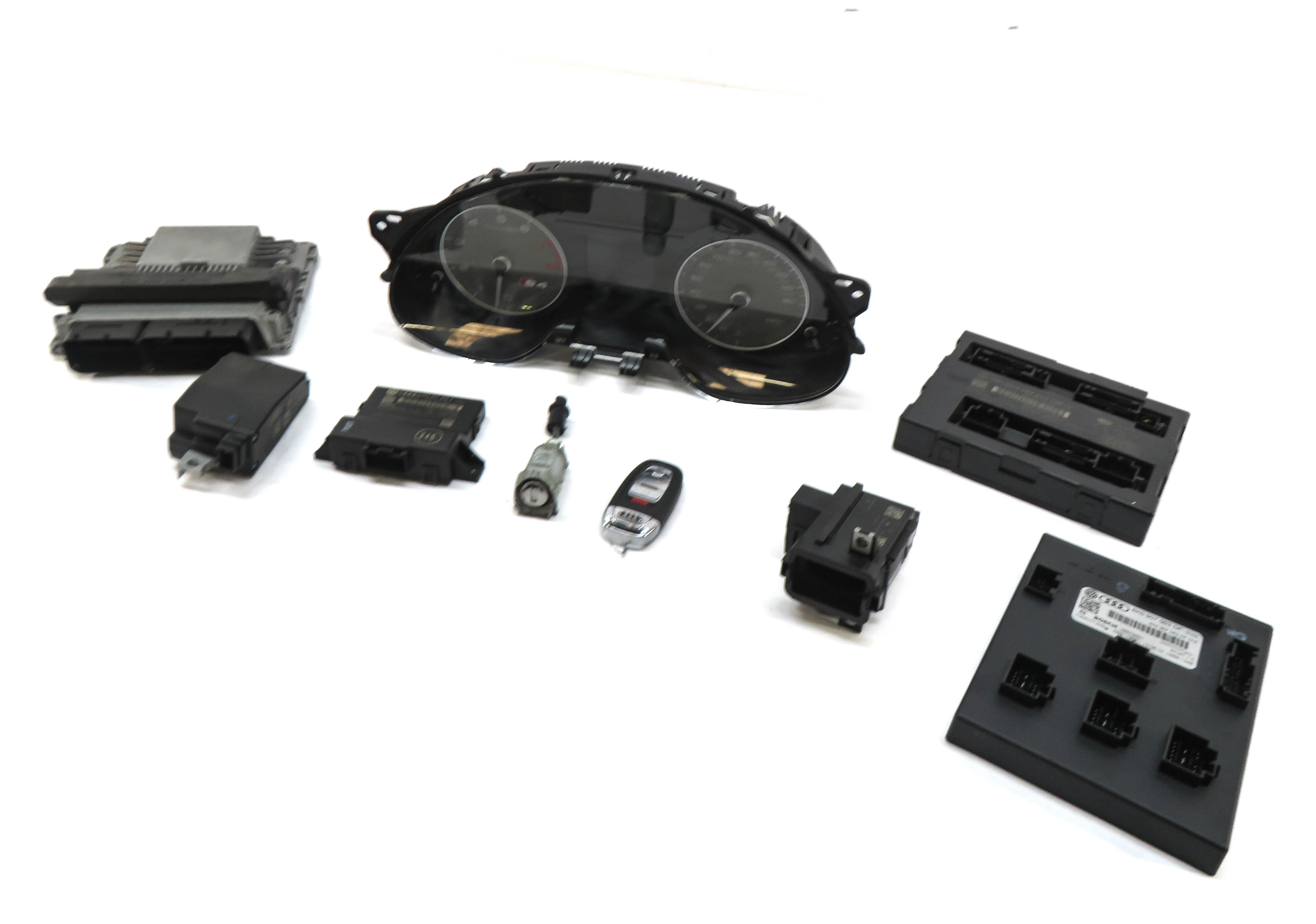 13-14 AUDI S4 (B8 8K) 3.0L CGXC ENGINE BCM GATEWAY IMMOBILIZER MODULE KEY SET — exact item pictured