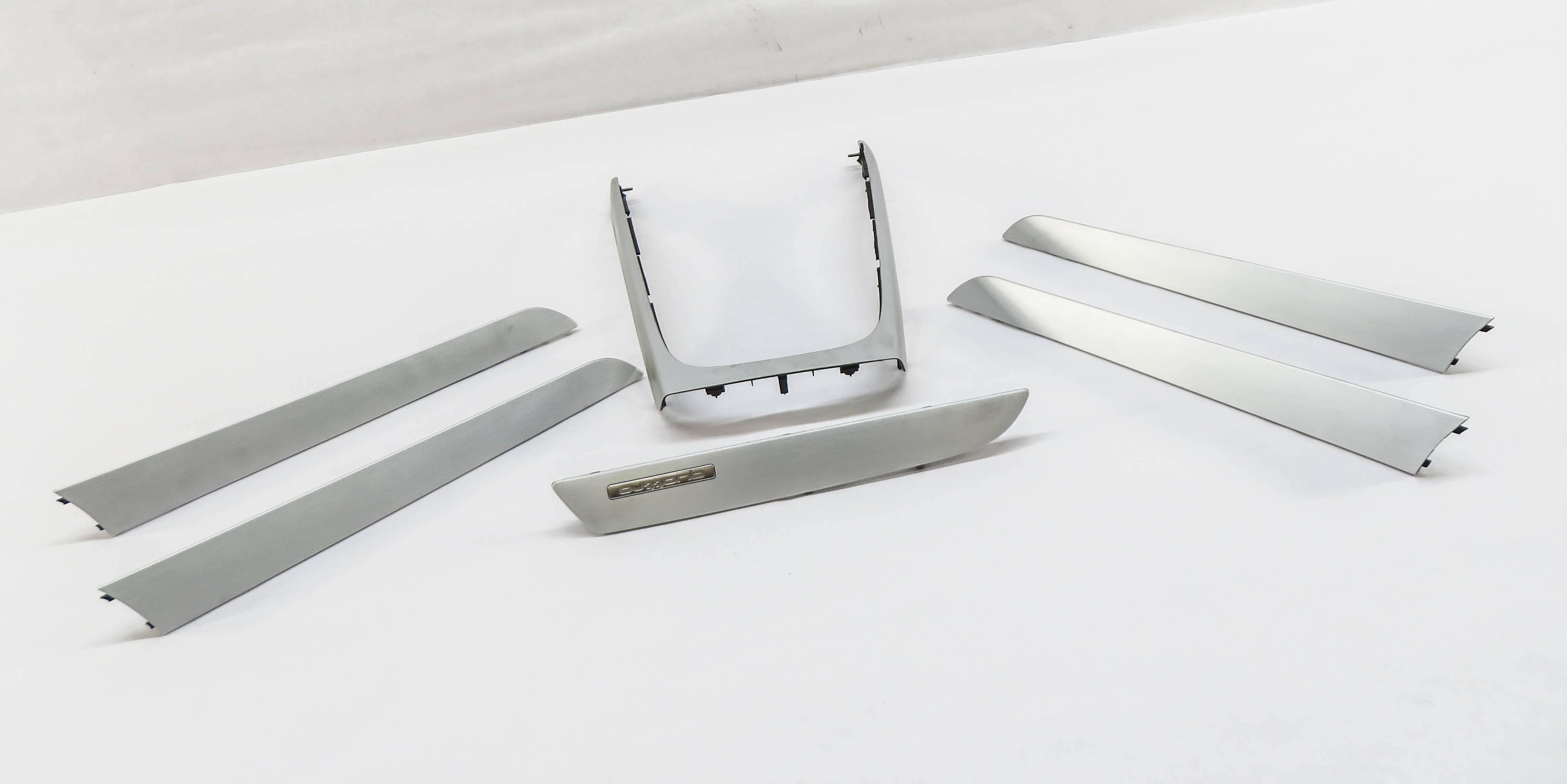 2013 AUDI S4 (B8 8K) DASH DOOR CONSOLE BRUSHED STEEL INTERIOR TRIM SET-6 — exact item pictured