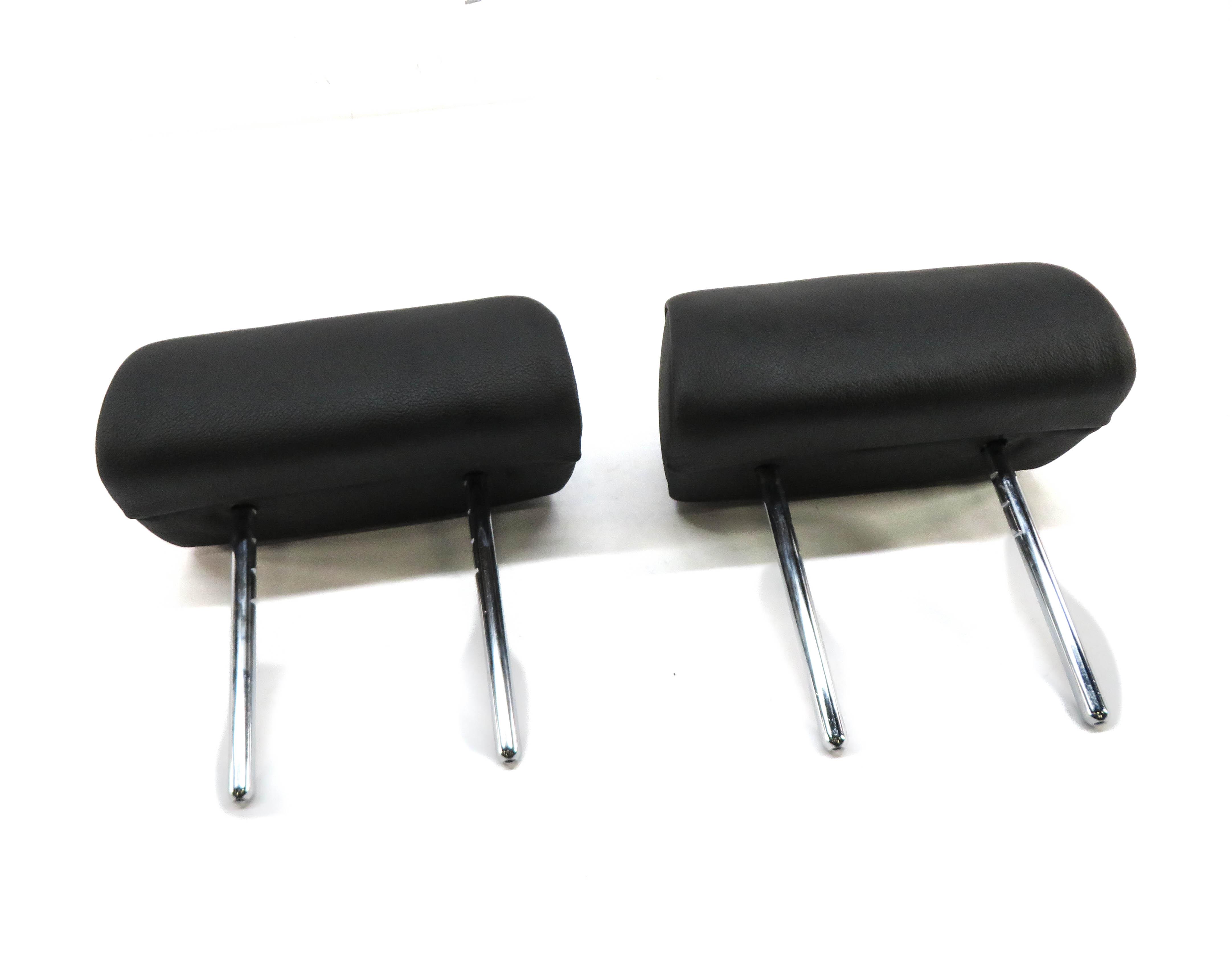 2009-2013 BMW X5 (E70) LEFT & RIGHT REAR 2nd ROW SEAT HEADREST SET-2 (BLACK) — exact item pictured