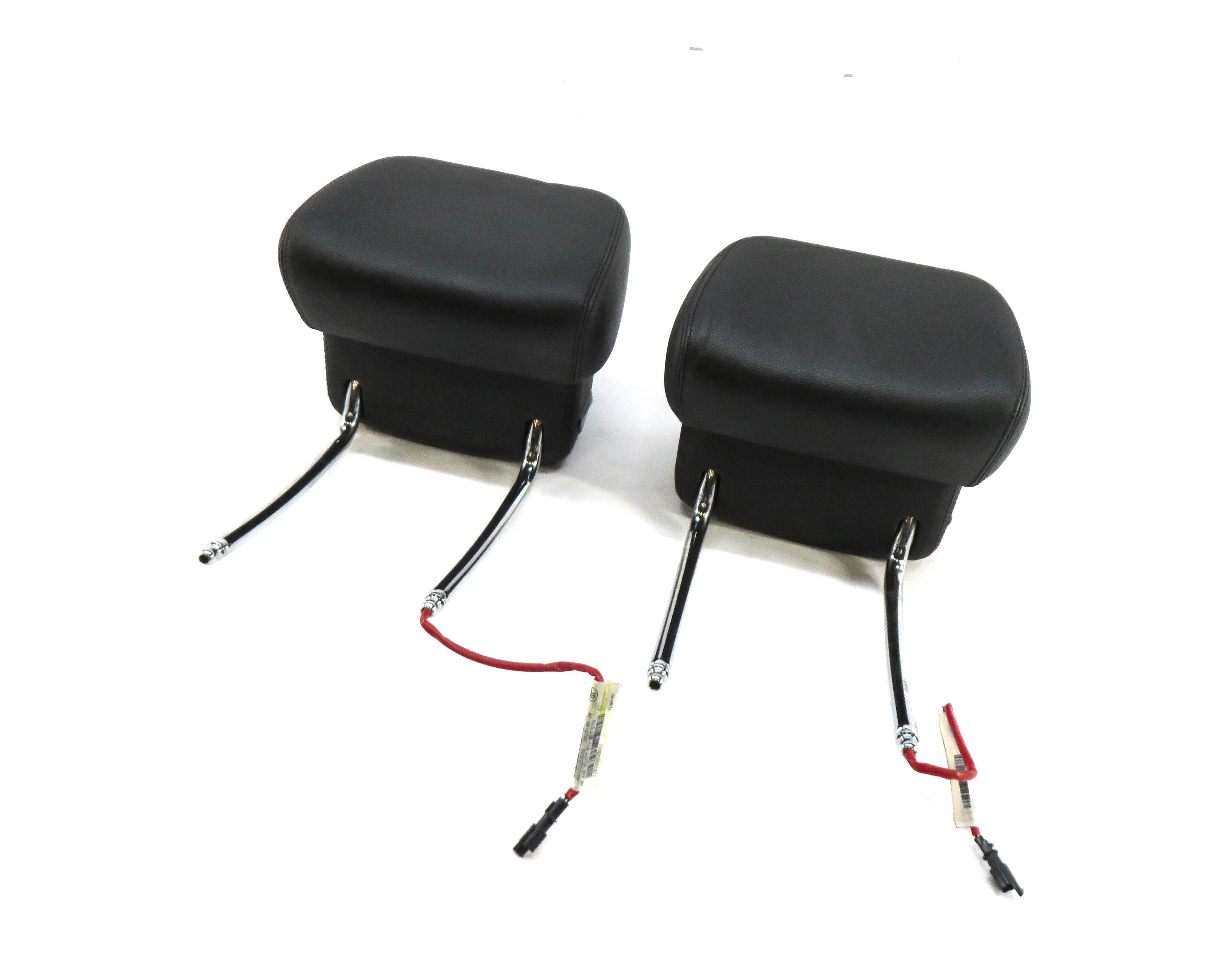 2010-2014 BMW X5 X6 (E70 E71 E72) FRONT LEFT & RIGHT SEAT HEADREST SET-2 (BLACK) — exact item pictured