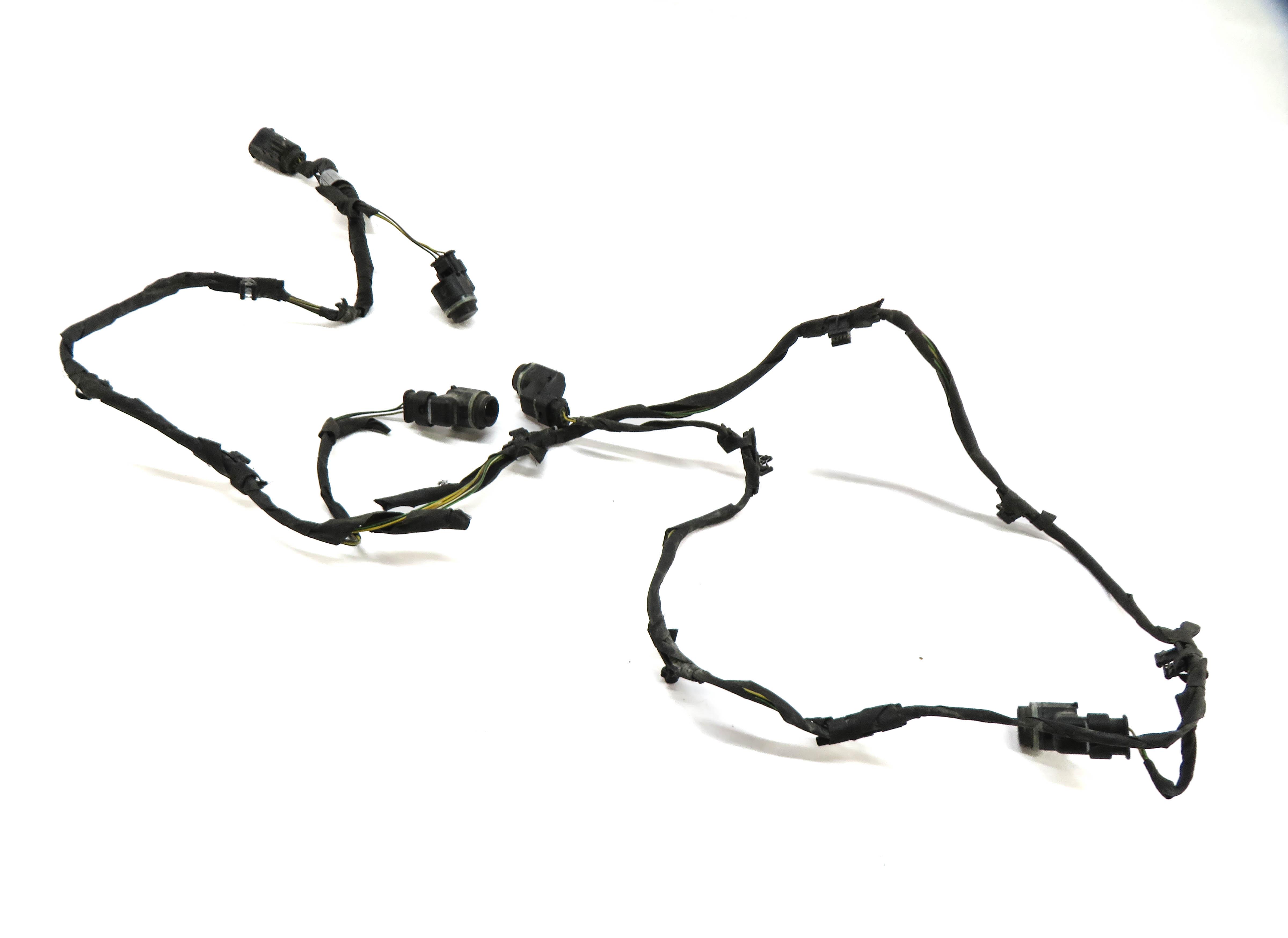 2011 BMW 550iGT (F07) FRONT PDC PARK DISTANCE SENSOR SET w/ HARNESS (DAMASK RED) — exact item pictured