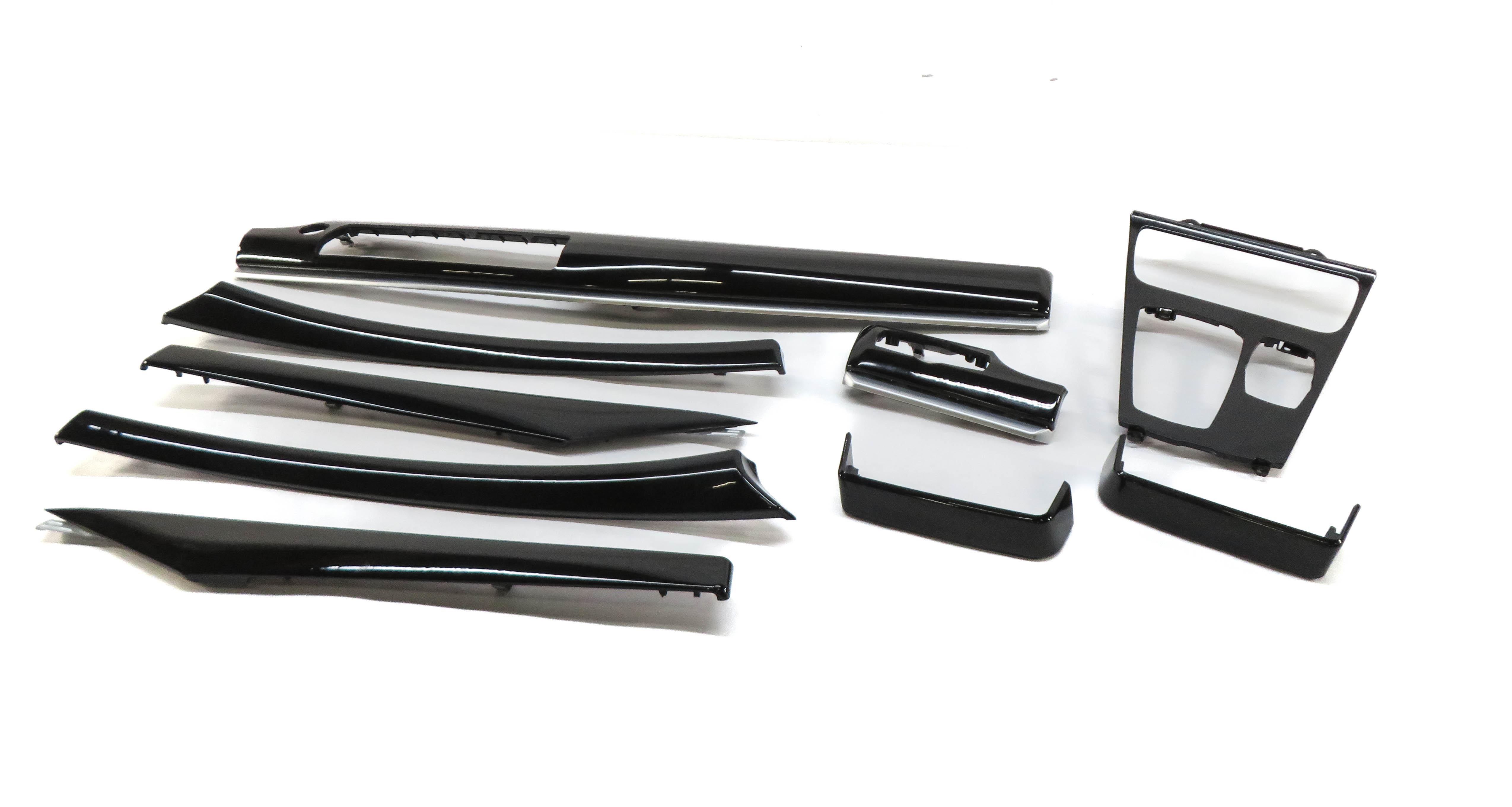 2011 BMW 550iGT (F07) DASH DOOR CONSOLE WOOD GRAIN TRIM SET (FINELINE ASH WOOD) — exact item pictured