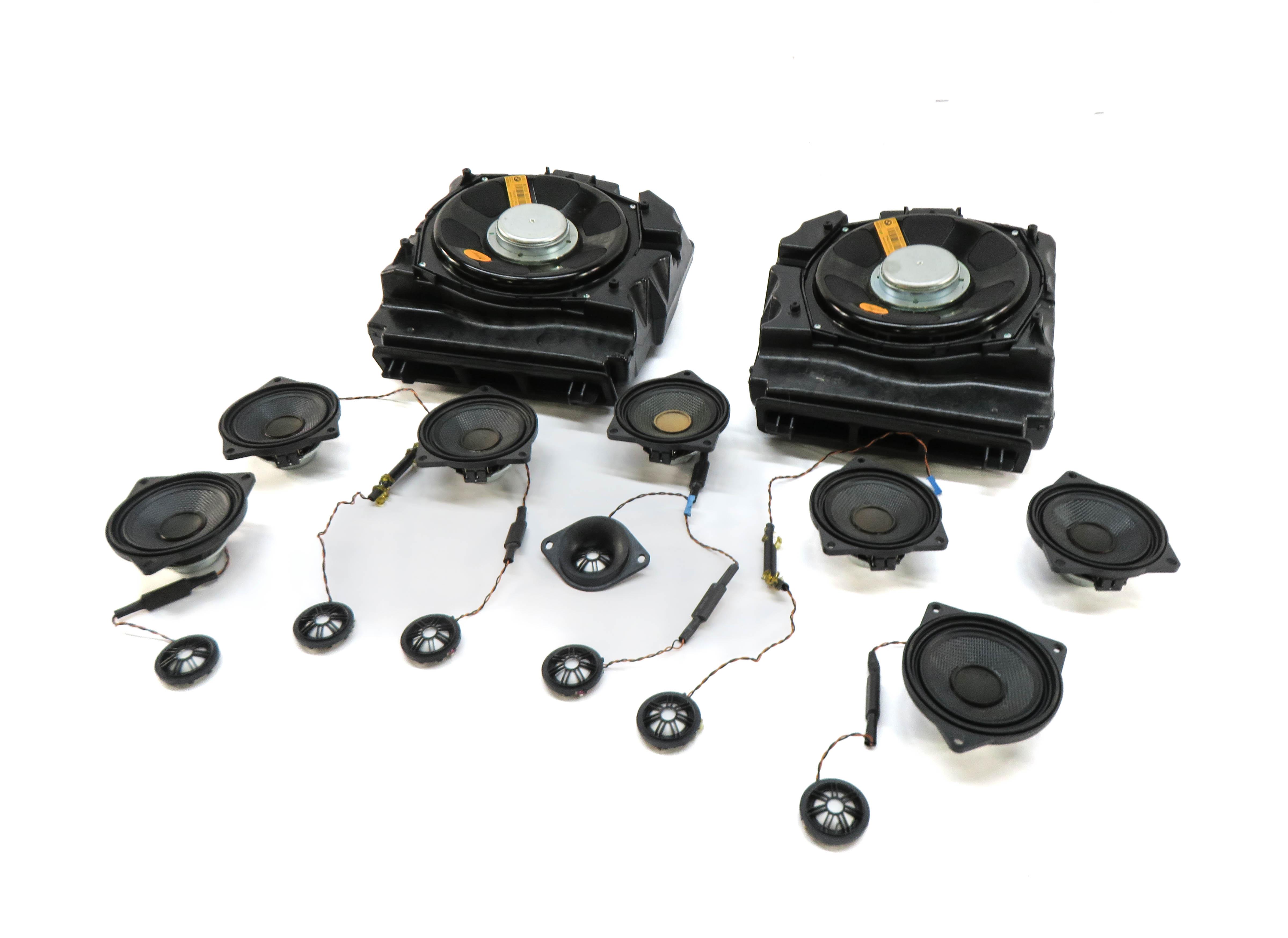 2011 BMW 550iGT (F07) RADIO STEREO AUDIO SUB SUBWOOFER TWEETER SPEAKER SET-16 — exact item pictured