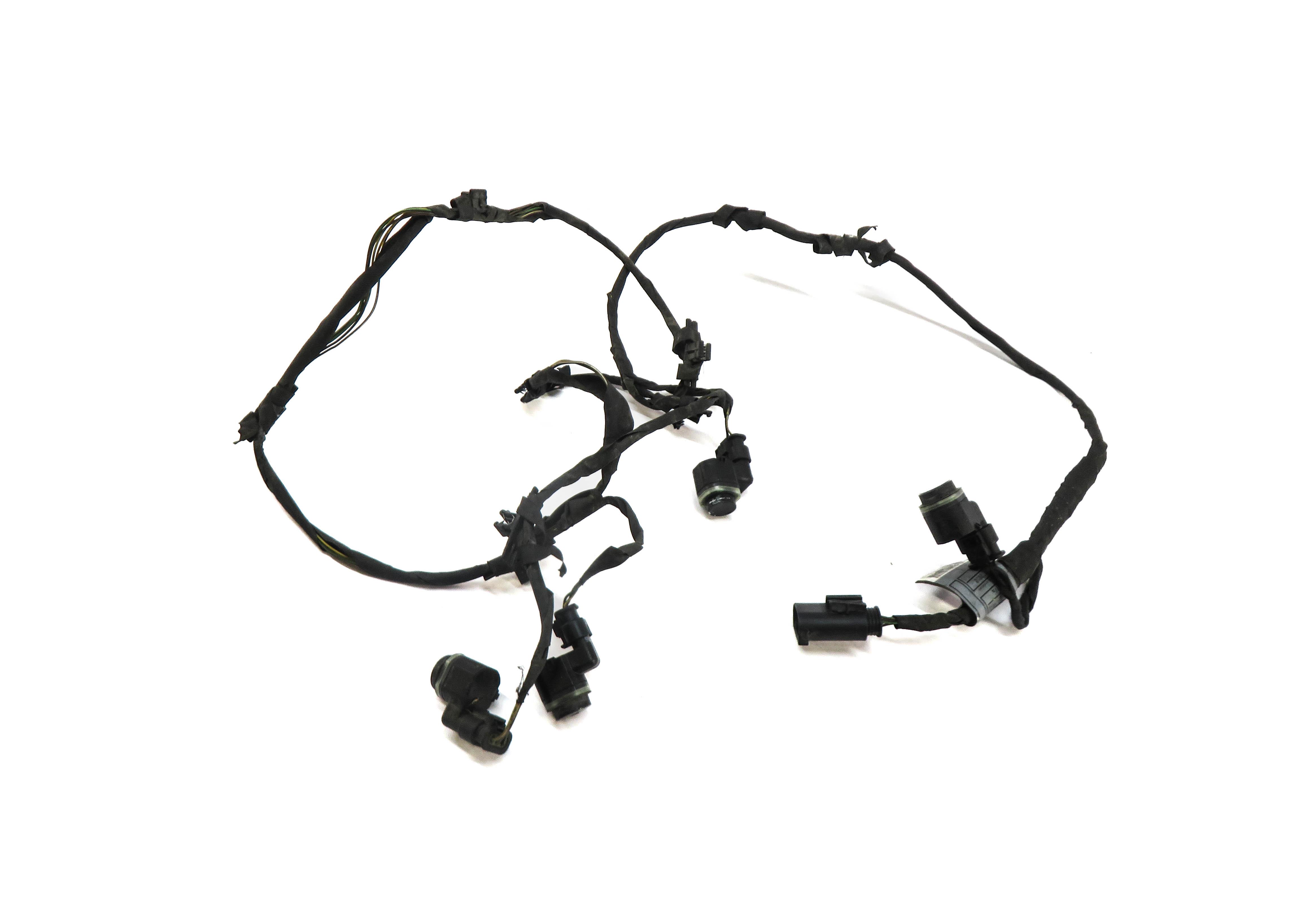 2011 BMW 535iGT (F07) FRONT PDC PARK DISTANCE SENSOR SET w/ HARNESS (BLACK 475) — exact item pictured