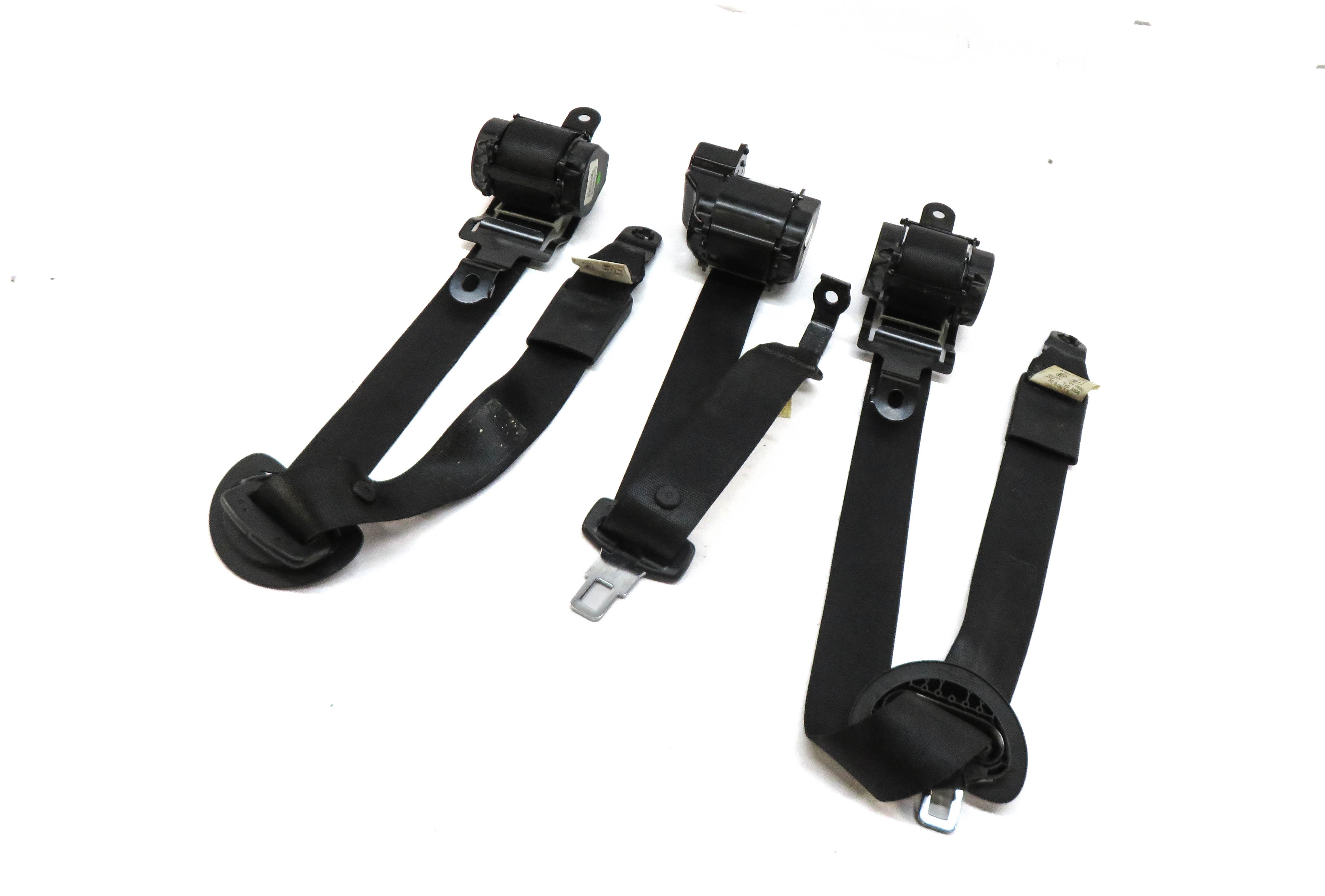 2010 BMW X5 (E70) REAR 2nd SECOND ROW SEAT SEATBELT RETRACTOR SET-3 (BLACK) — exact item pictured