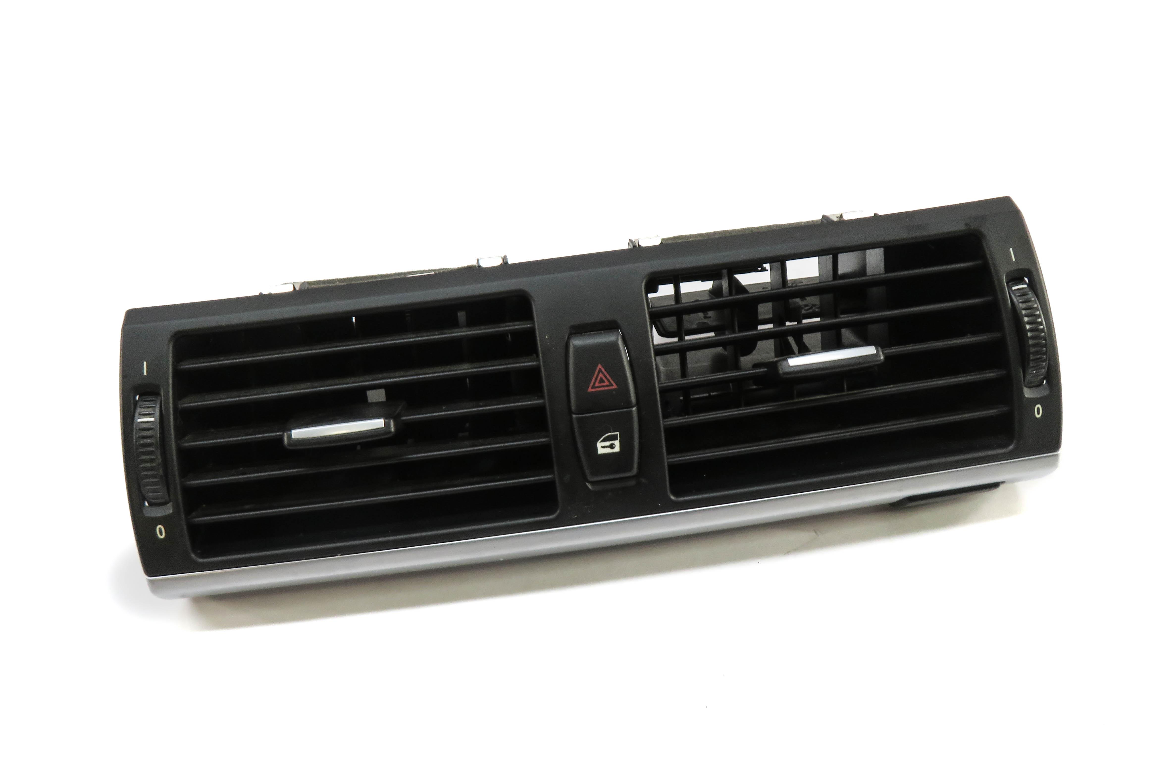 2010 BMW X5 (E70) FRONT CENTER DASH HEATER A/C AIR VENT w/ HAZARD LOCK SWITCH — exact item pictured
