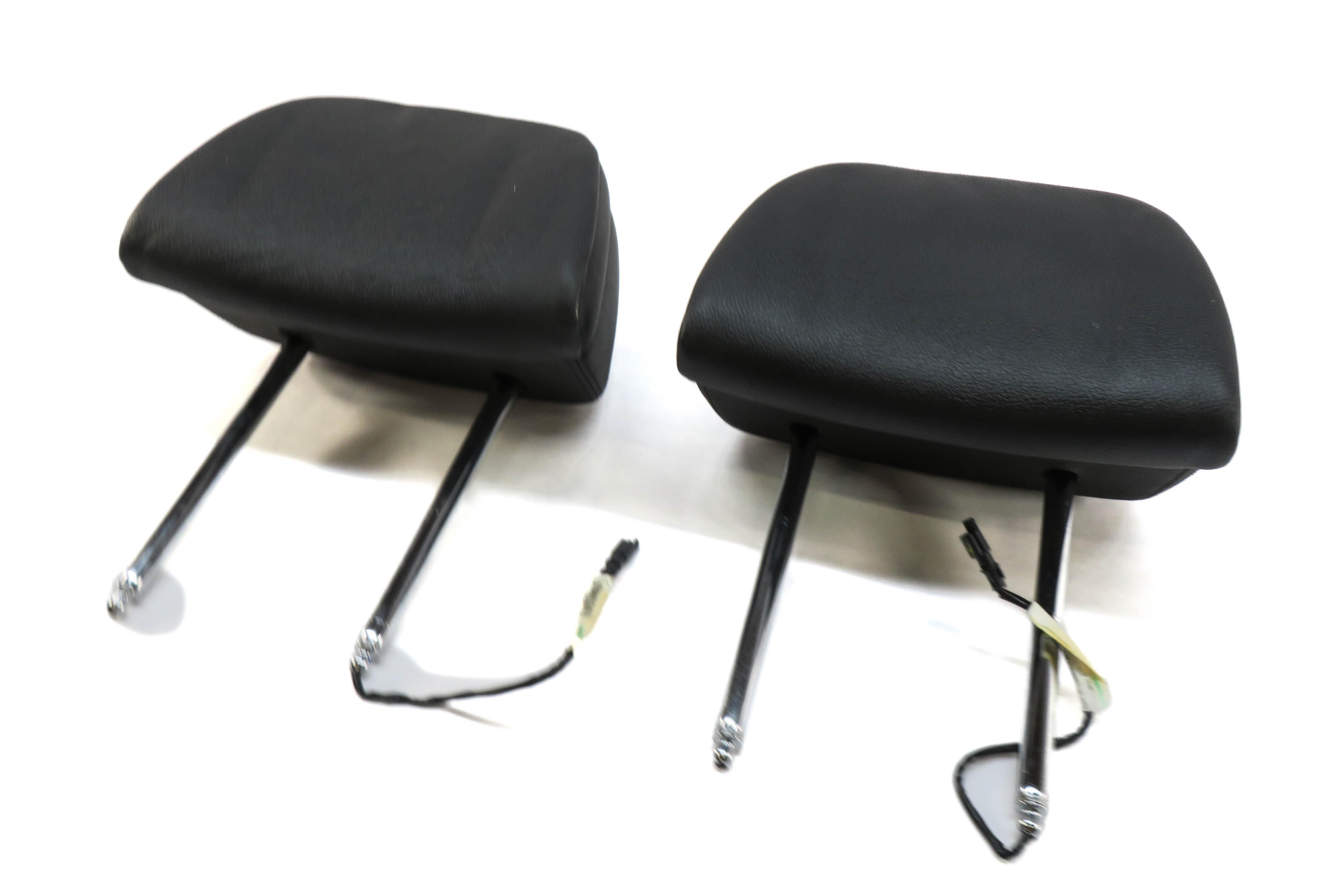 2009-2014 BMW X5 X6 (E70 E71 E72) FRONT LEFT & RIGHT SEAT HEADREST SET-2 (BLACK) — exact item pictured