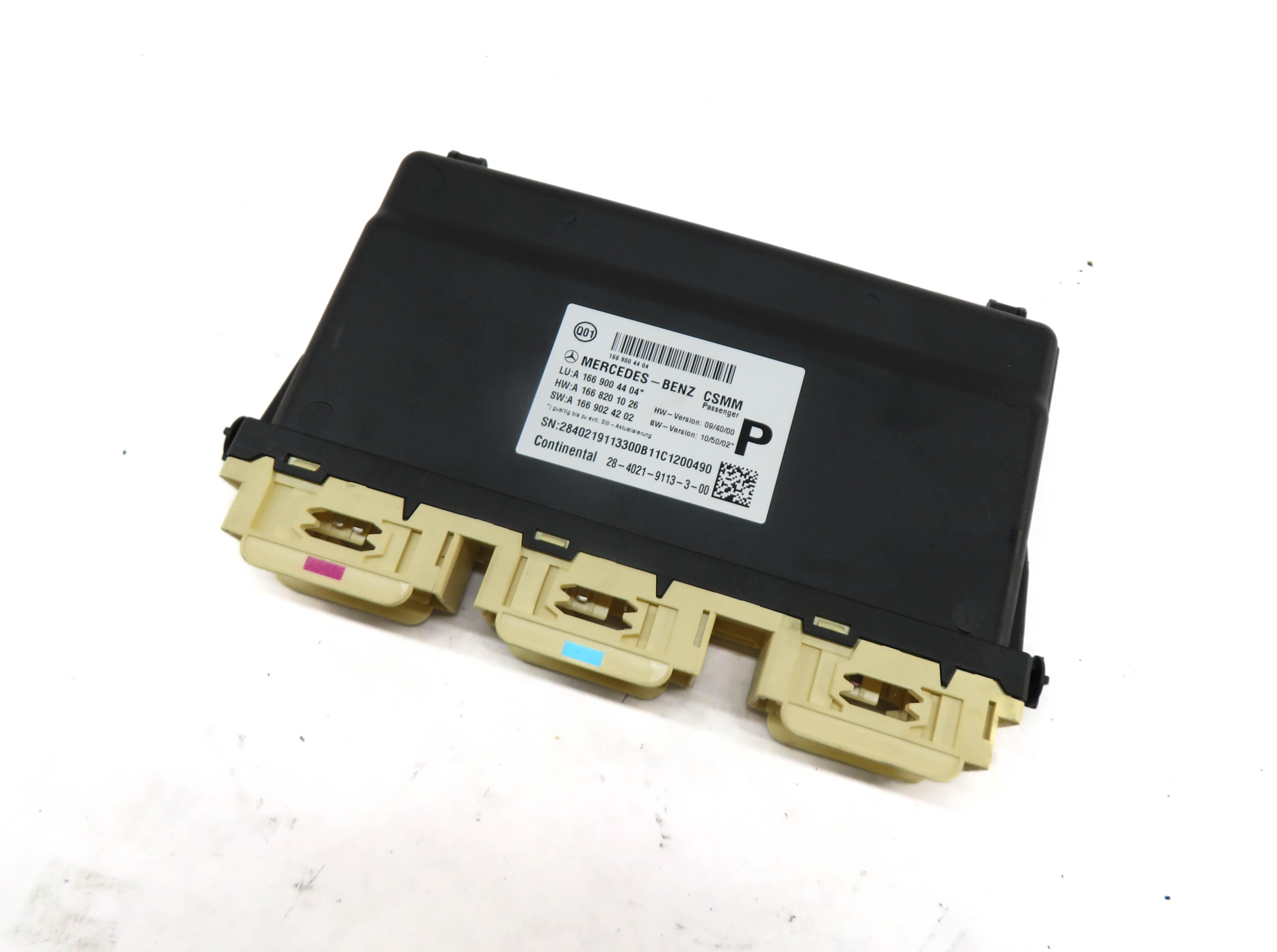 2014 MERCEDES ML350 (W166) FRONT RIGHT PASSENGER SEAT CONTROL MODULE — exact item pictured