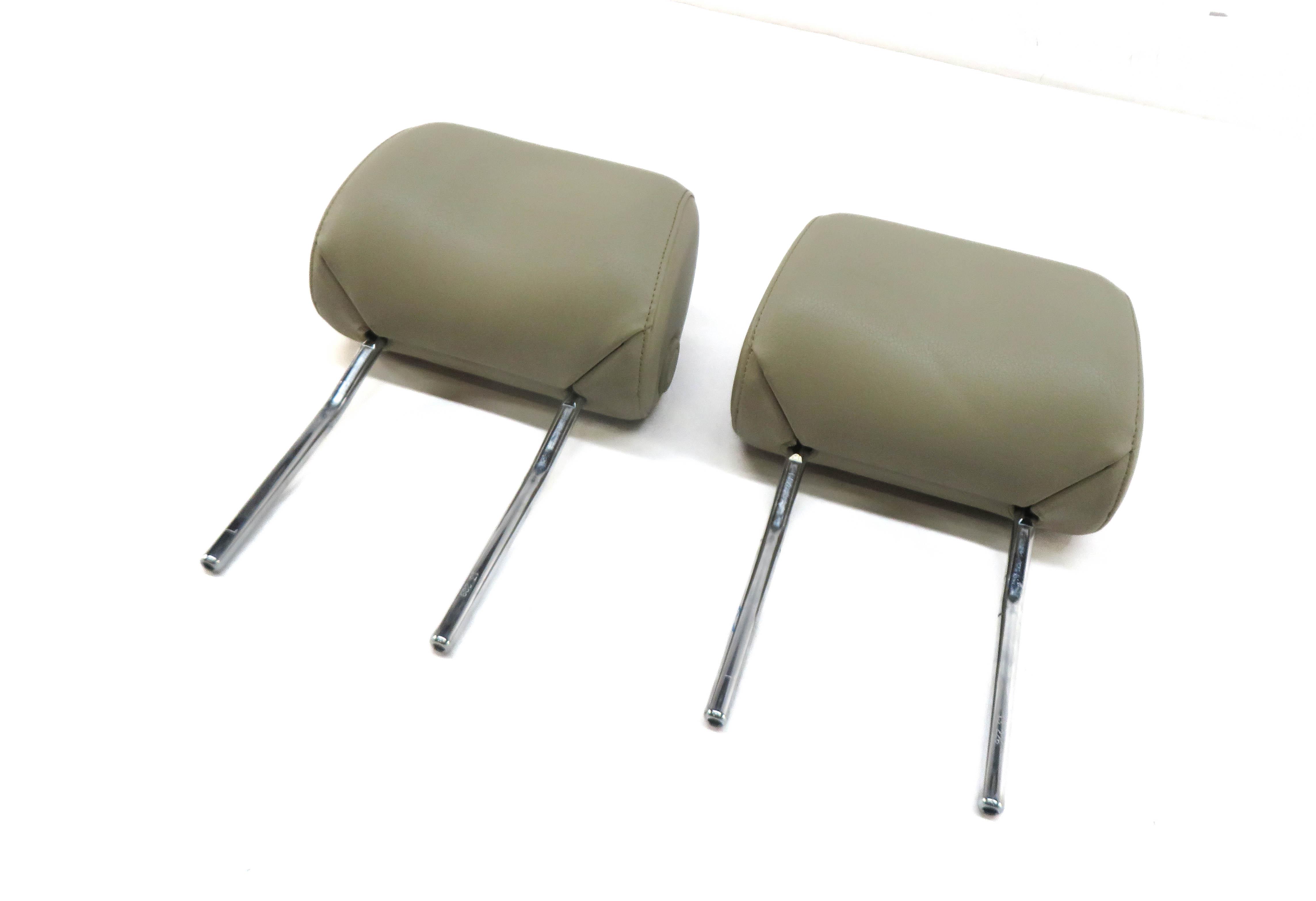 2008-2015 AUDI A6 S6 Q7 (C6 4L) FRONT LEFT & RIGHT SEAT HEADREST SET (BEIGE) — exact item pictured