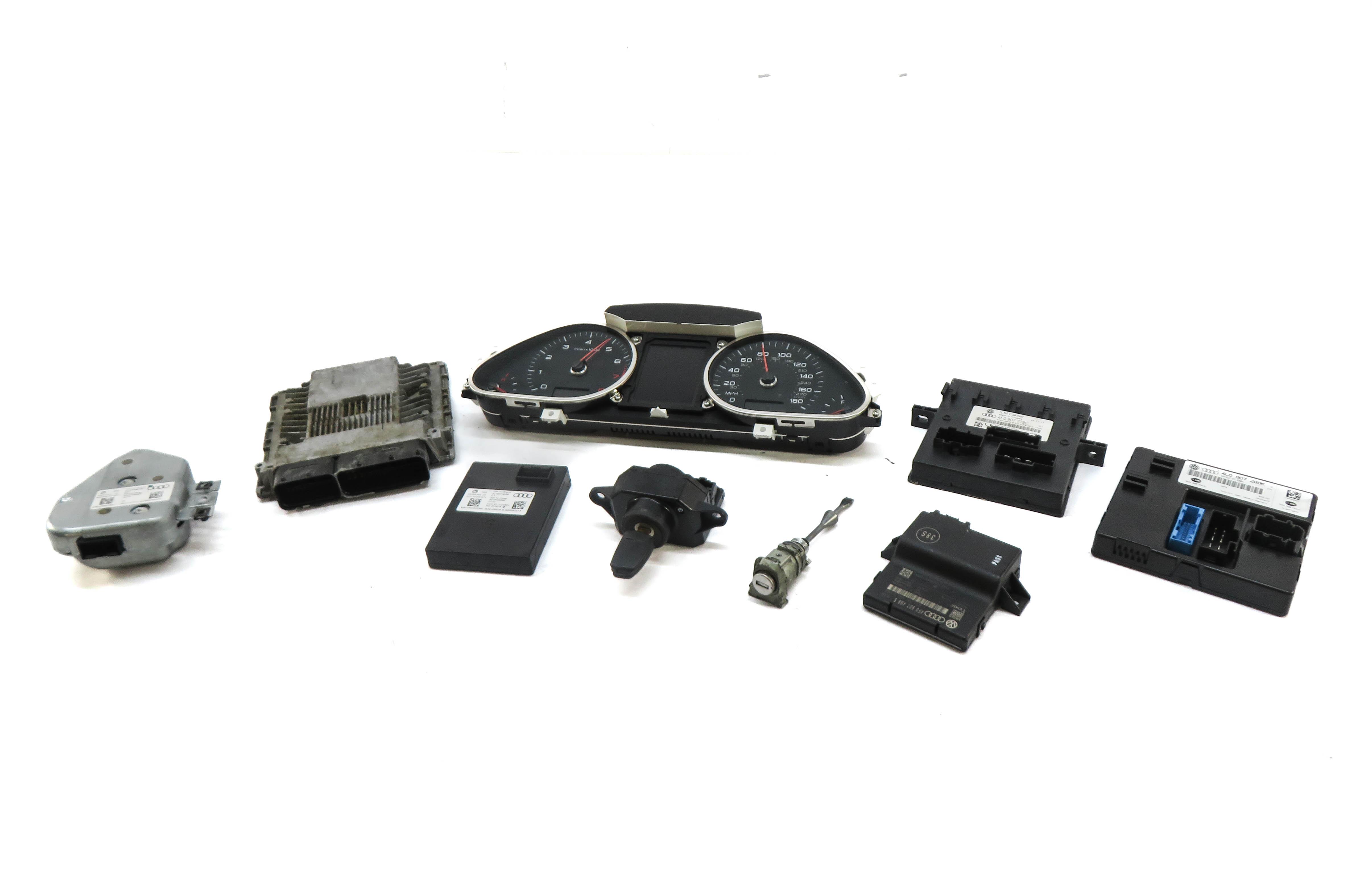 13-15 AUDI Q7 (4L) 3.0L CTWB SUPERCHARGED ENGINE BCM IMMOBILIZER MODULE KEY SET — exact item pictured