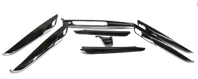 2014 BMW X5 (F15) FRONT REAR LEFT RIGHT DOOR DASH CONSOLE TRIM SET (Poplar Wood) — exact item pictured