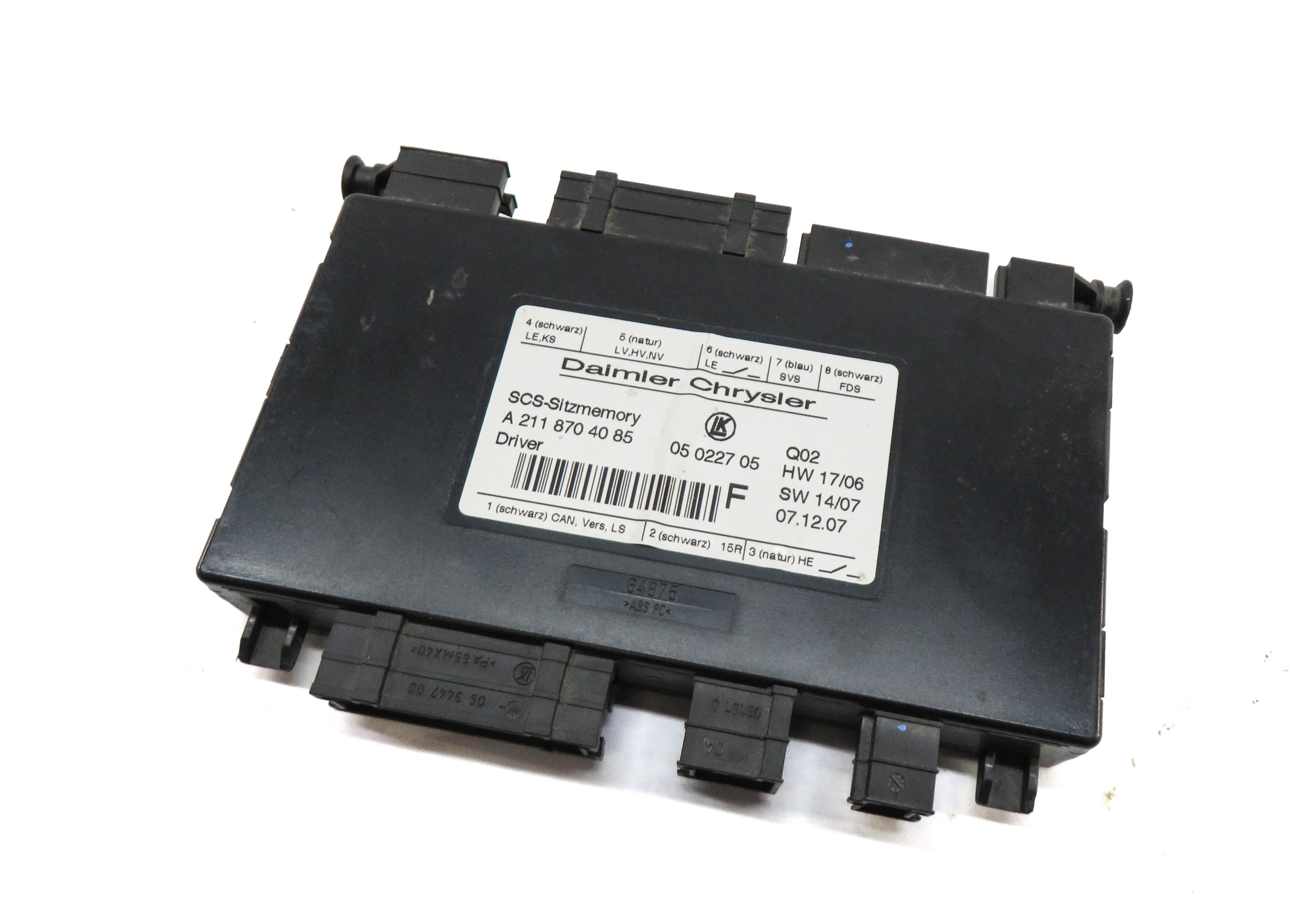 2008 MERCEDES GL450 (X164) LEFT FRONT DRIVER SEAT CONTROL MODULE — exact item pictured