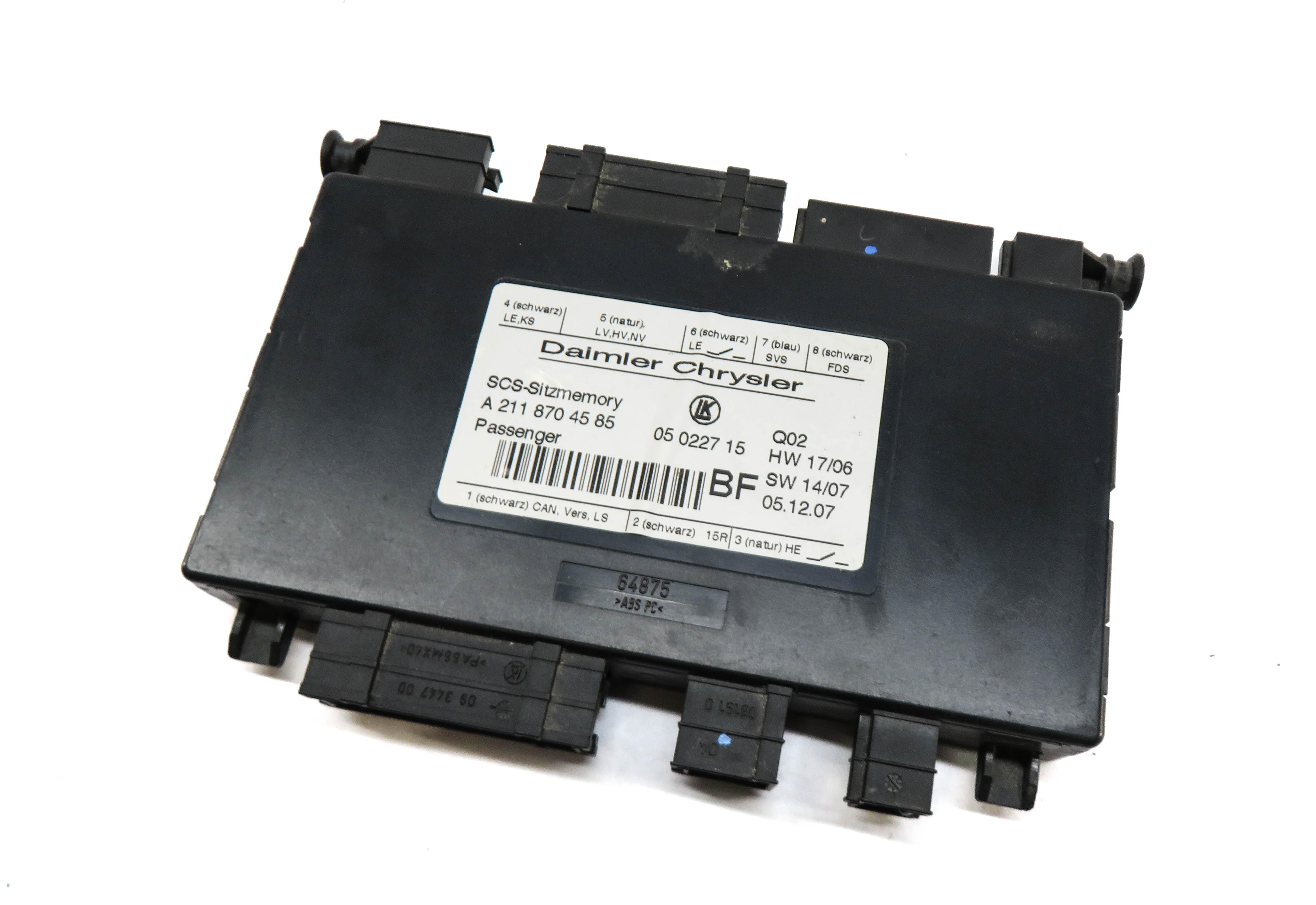 2008 MERCEDES GL450 (X164) RIGHT FRONT PASSENGER SEAT CONTROL MODULE — exact item pictured
