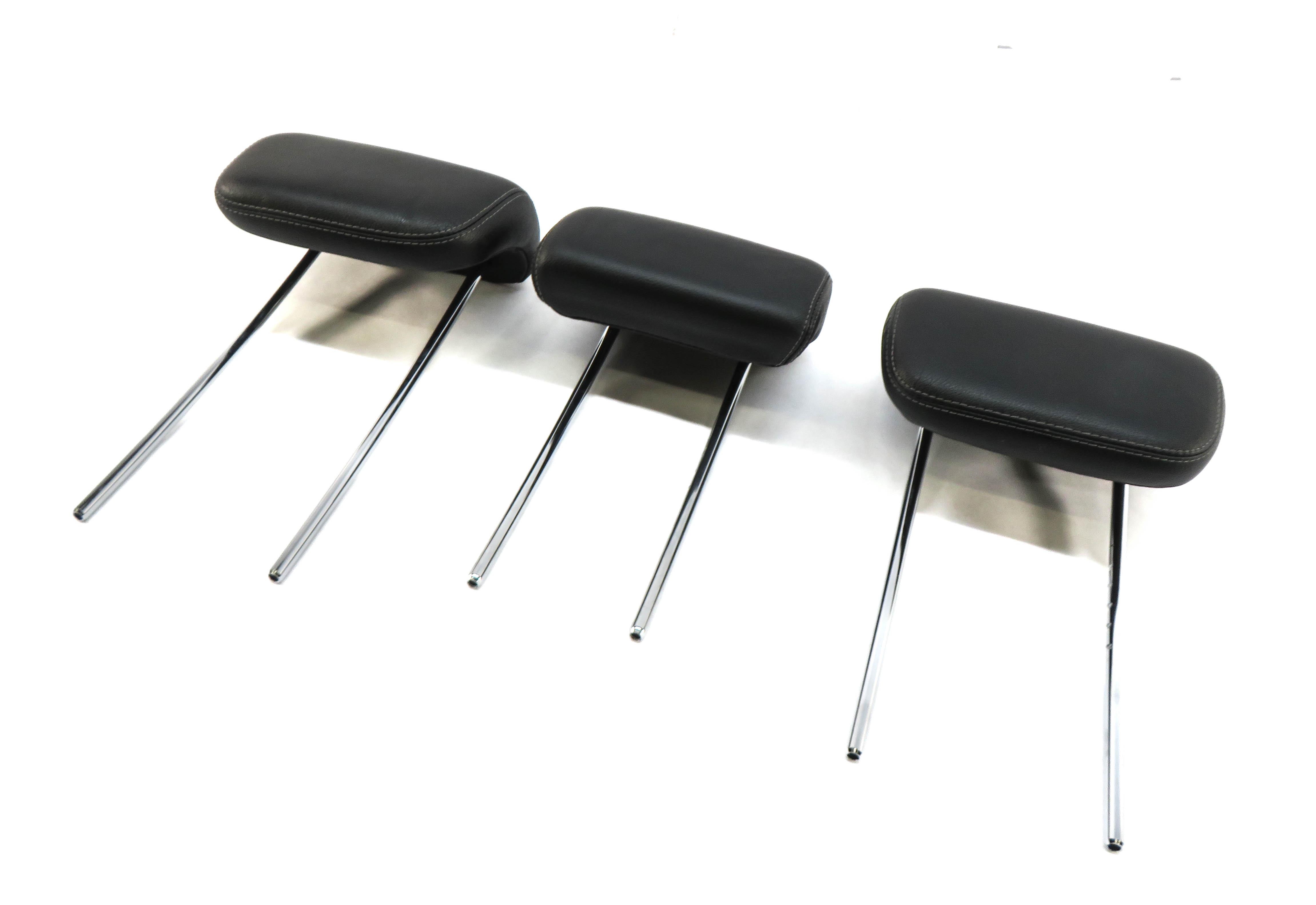07-09 MERCEDES GL-CLASS (X164) REAR 2nd ROW SEAT HEADREST SET (BLACK LEATHER) — exact item pictured