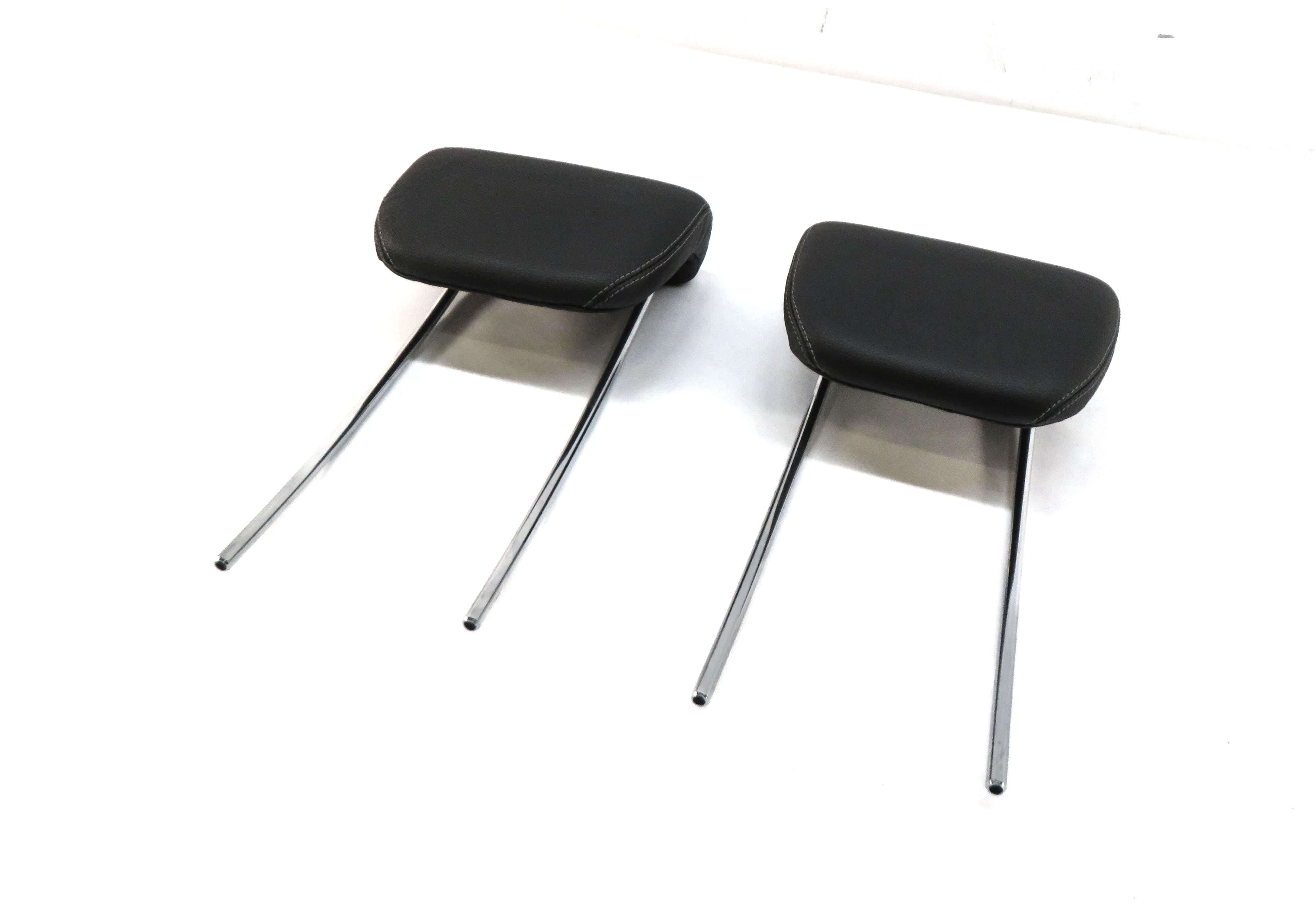 07-09 MERCEDES GL-CLASS (X164) REAR 3rd ROW SEAT HEADREST SET (BLACK LEATHER) — exact item pictured