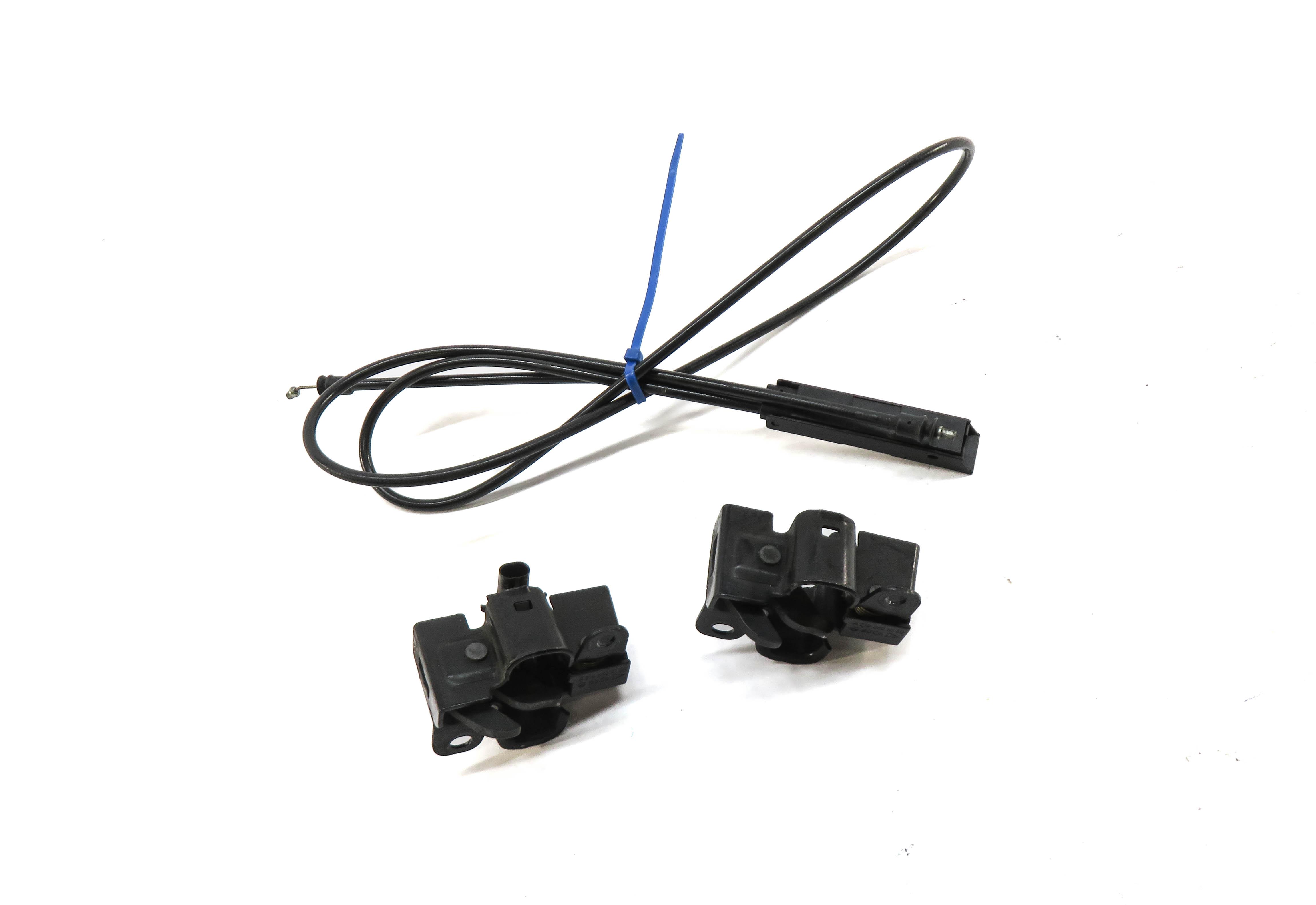 2008 MERCEDES GL450 (X164) FRONT LEFT & RIGHT LOWER HOOD LOCK LATCH SET w/ CABLE — exact item pictured