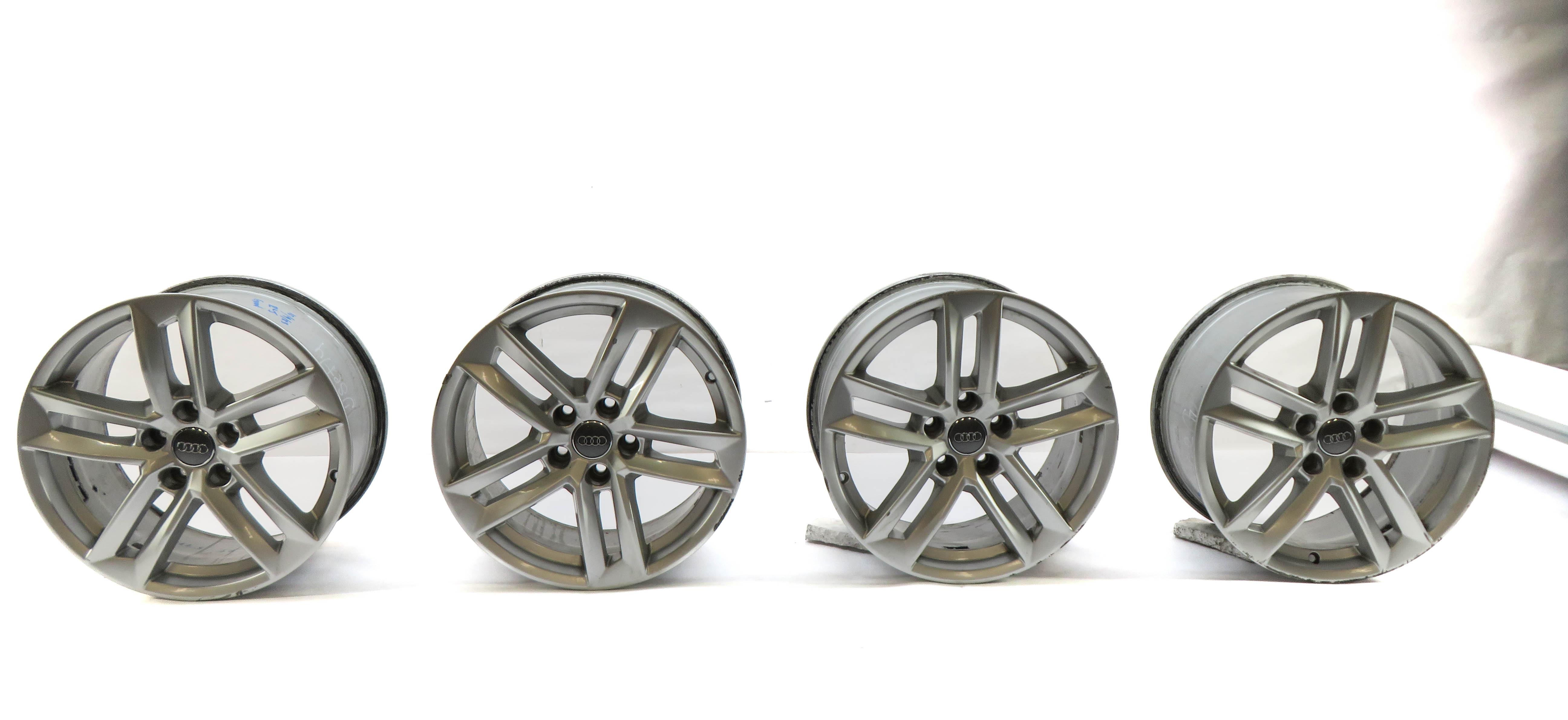 2017-2018 AUDI A4 (B9 8W) 17x7.5 ALUMINUM ALLOY 5-DOUBLE SPOKE WHEEL RIM SET-4 — exact item pictured