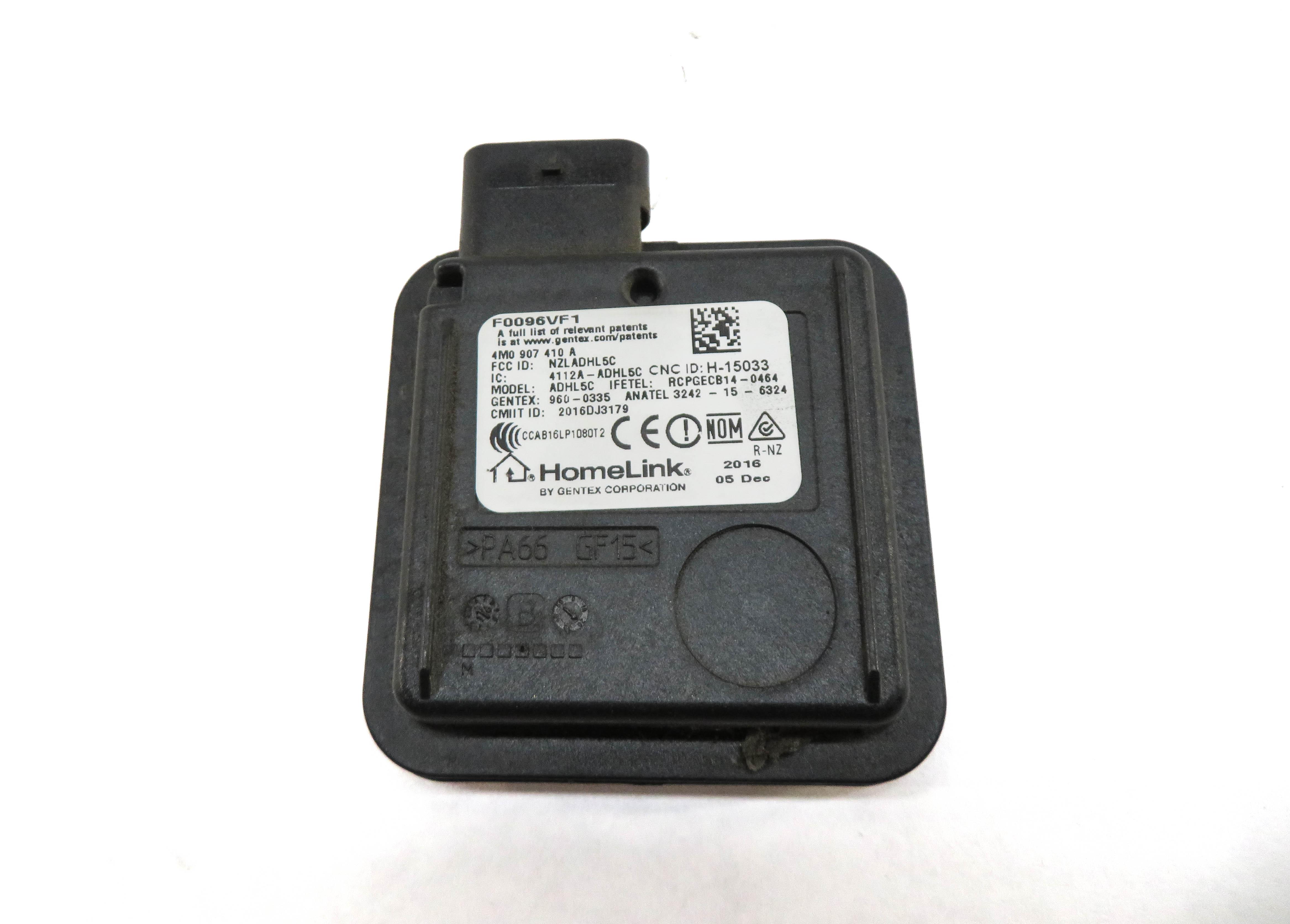 2017 AUDI A4 (B9 8W) HOMELINK GARAGE DOOR OPENER CONTROL MODULE — exact item pictured