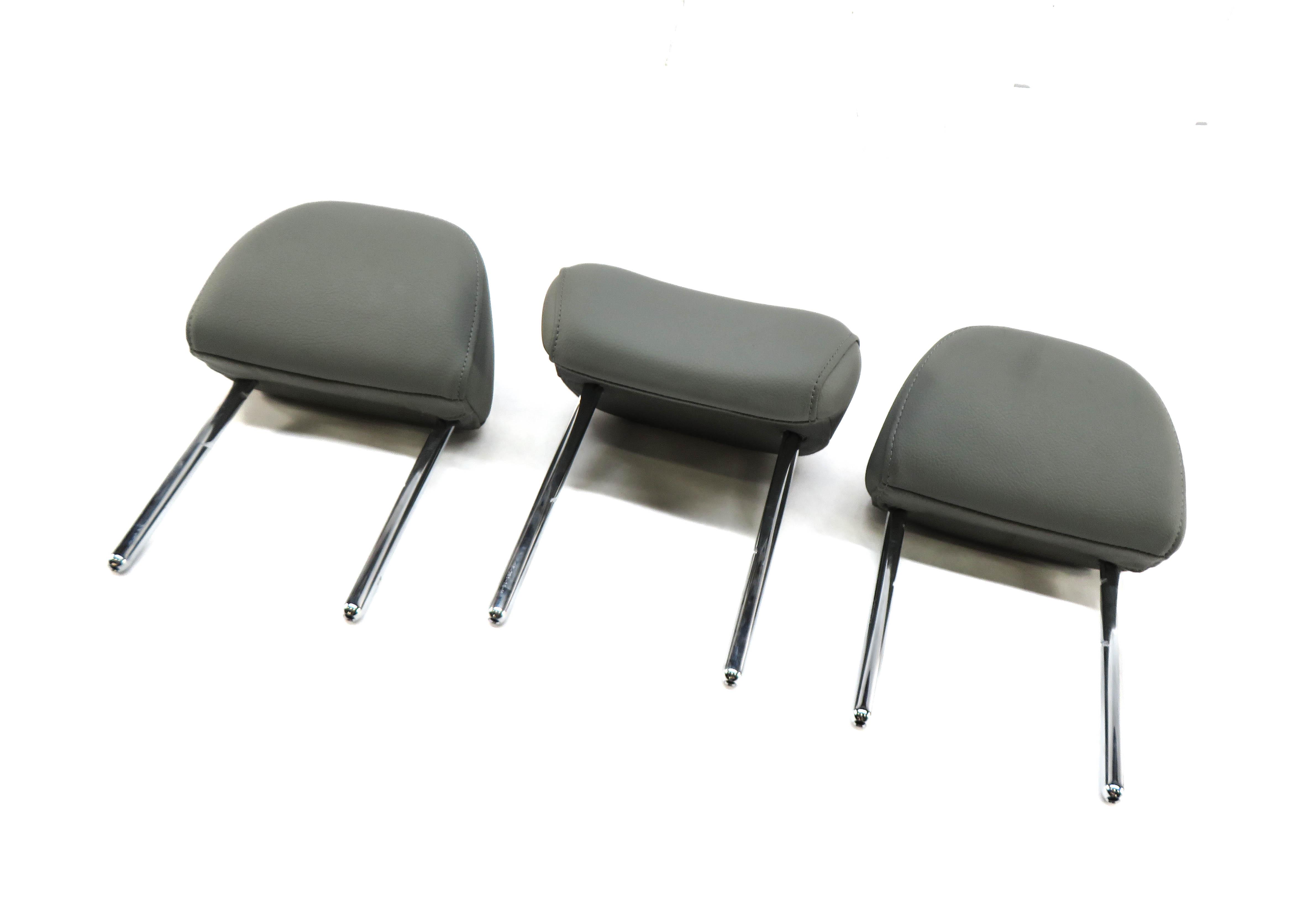 17-19 AUDI A4 ALLROAD (B9 8W) REAR SEAT LEFT CENTER RIGHT HEADREST SET (GRAY) — exact item pictured