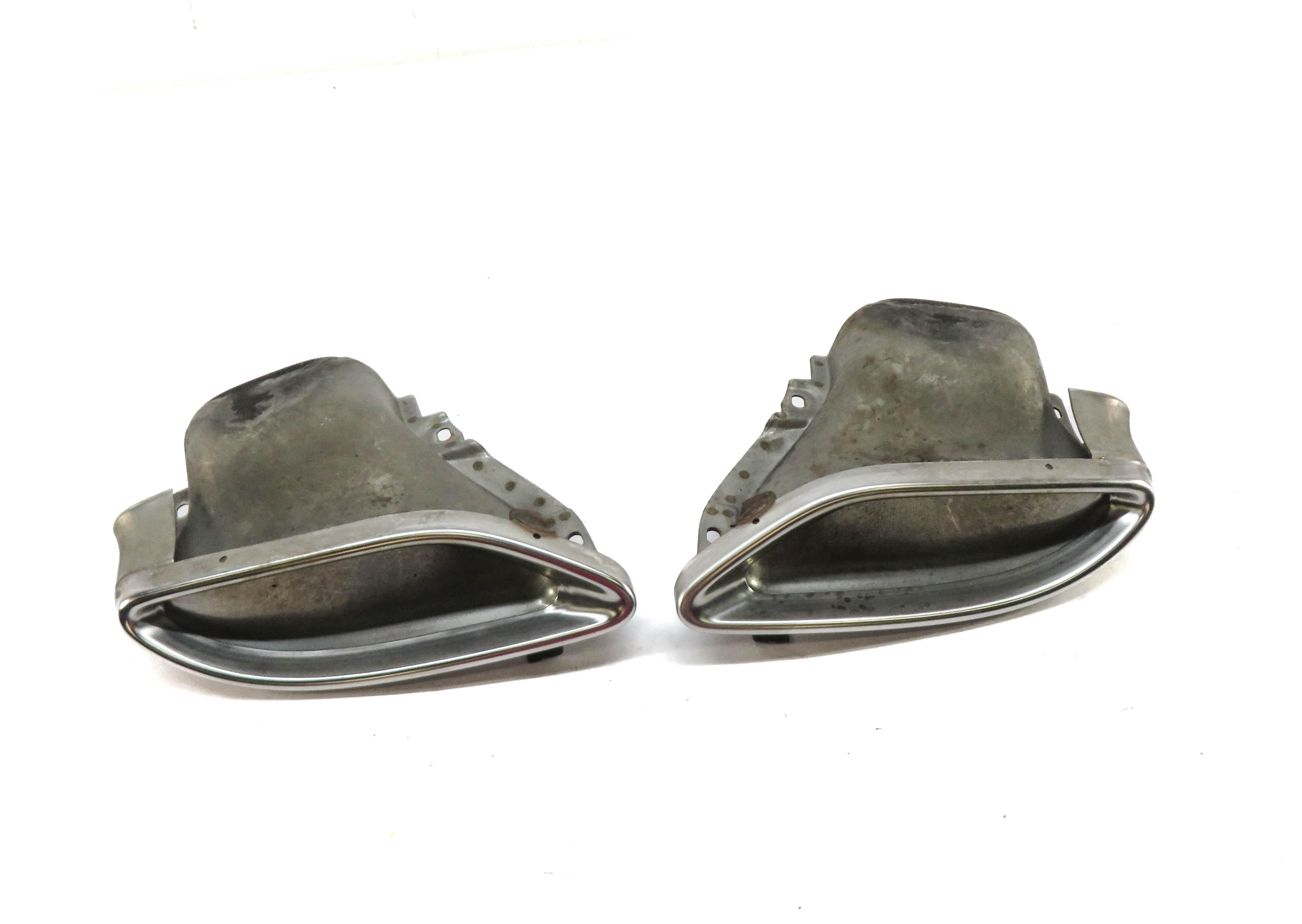 2014 MERCEDES E350 CONVERTIBLE W207 REAR LEFT & RIGHT EXHAUST MUFFLER TIP SET 2 — exact item pictured