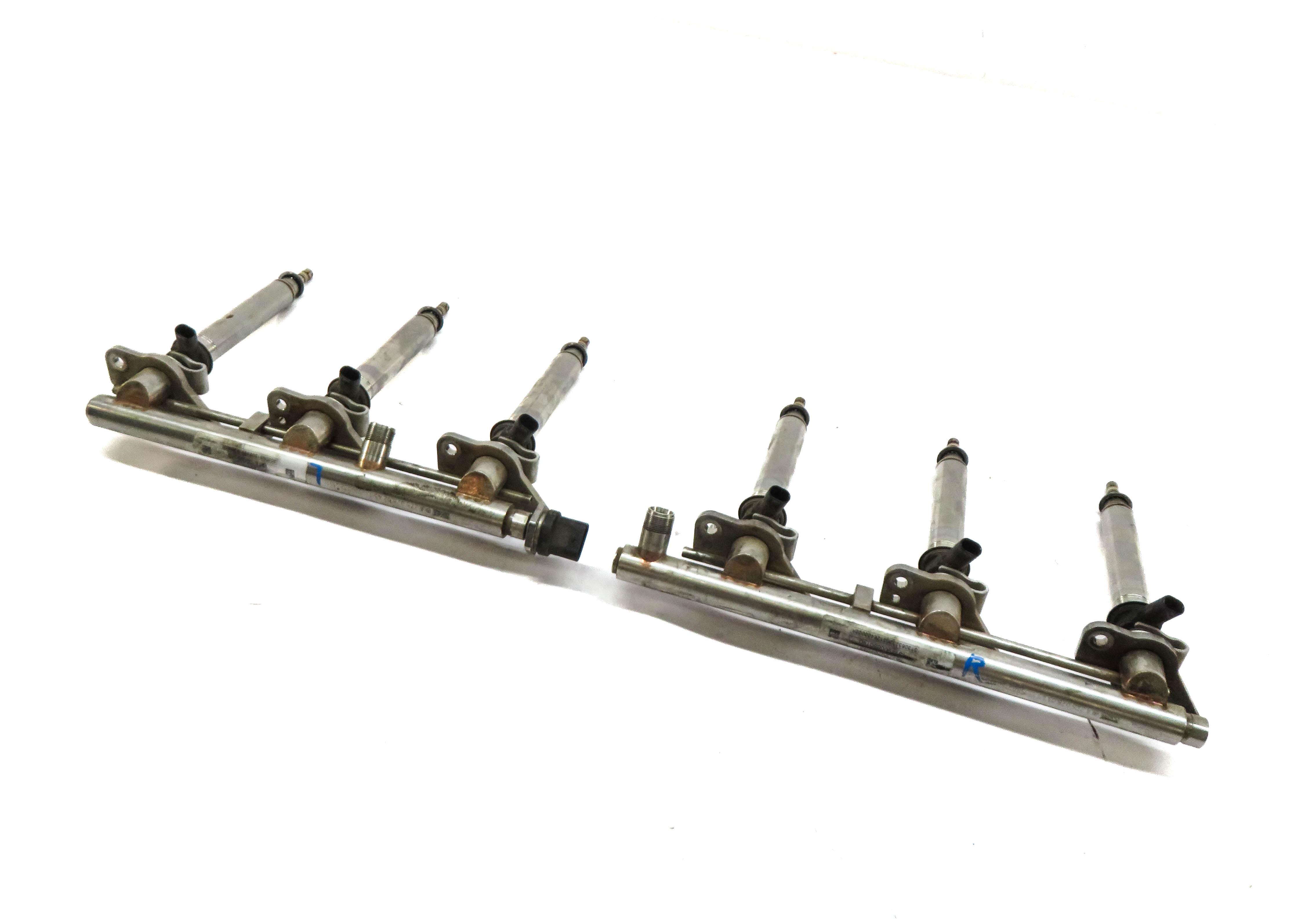 2014 MERCEDES E350 (W212) 3.5L M276 ENGINE FUEL INJECTOR SET w/ RAILS — exact item pictured