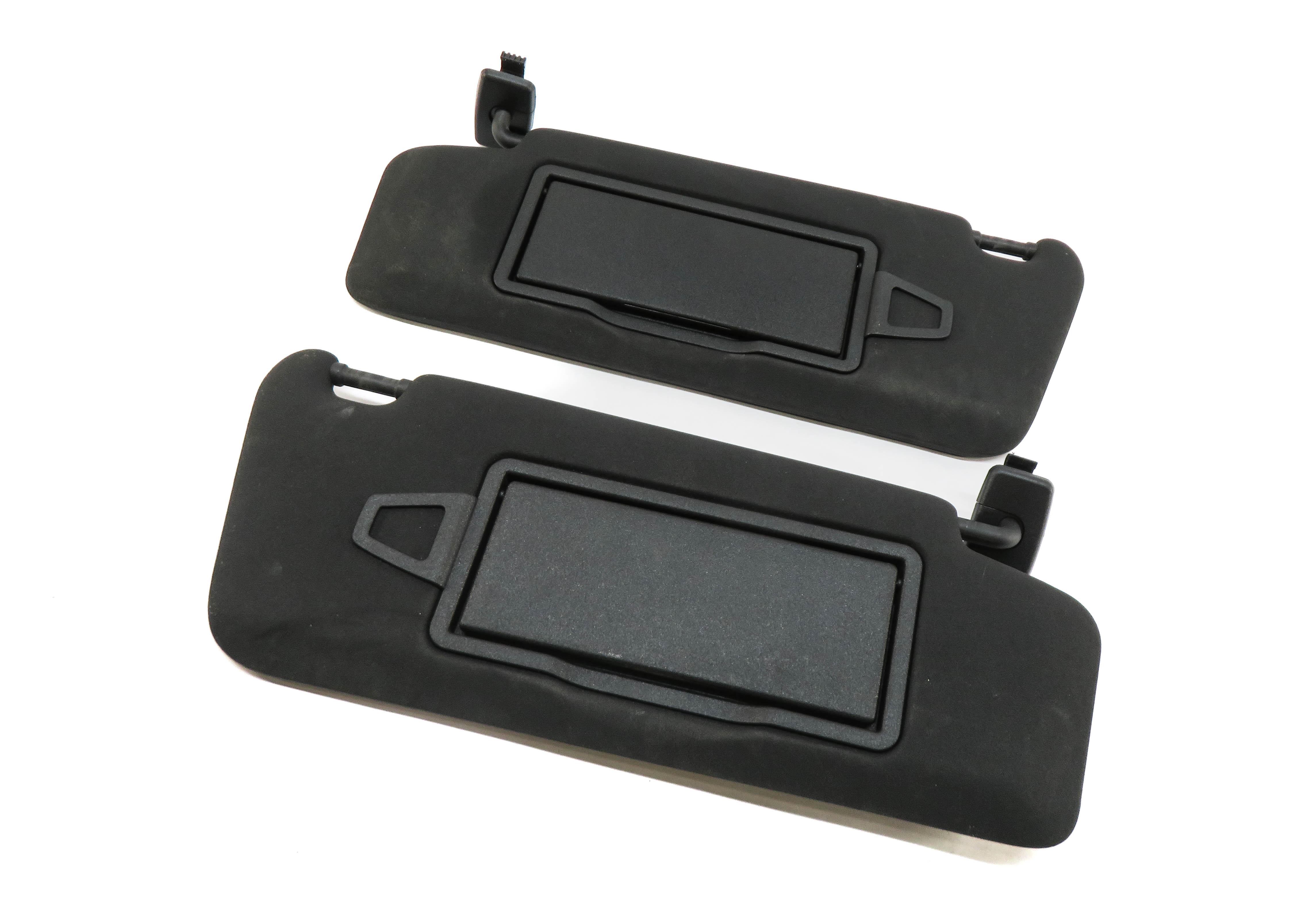 2008-2014 MERCEDES BENZ C-CLASS (W204) FRONT LEFT & RIGHT SUNVISOR SET (BLACK) — exact item pictured