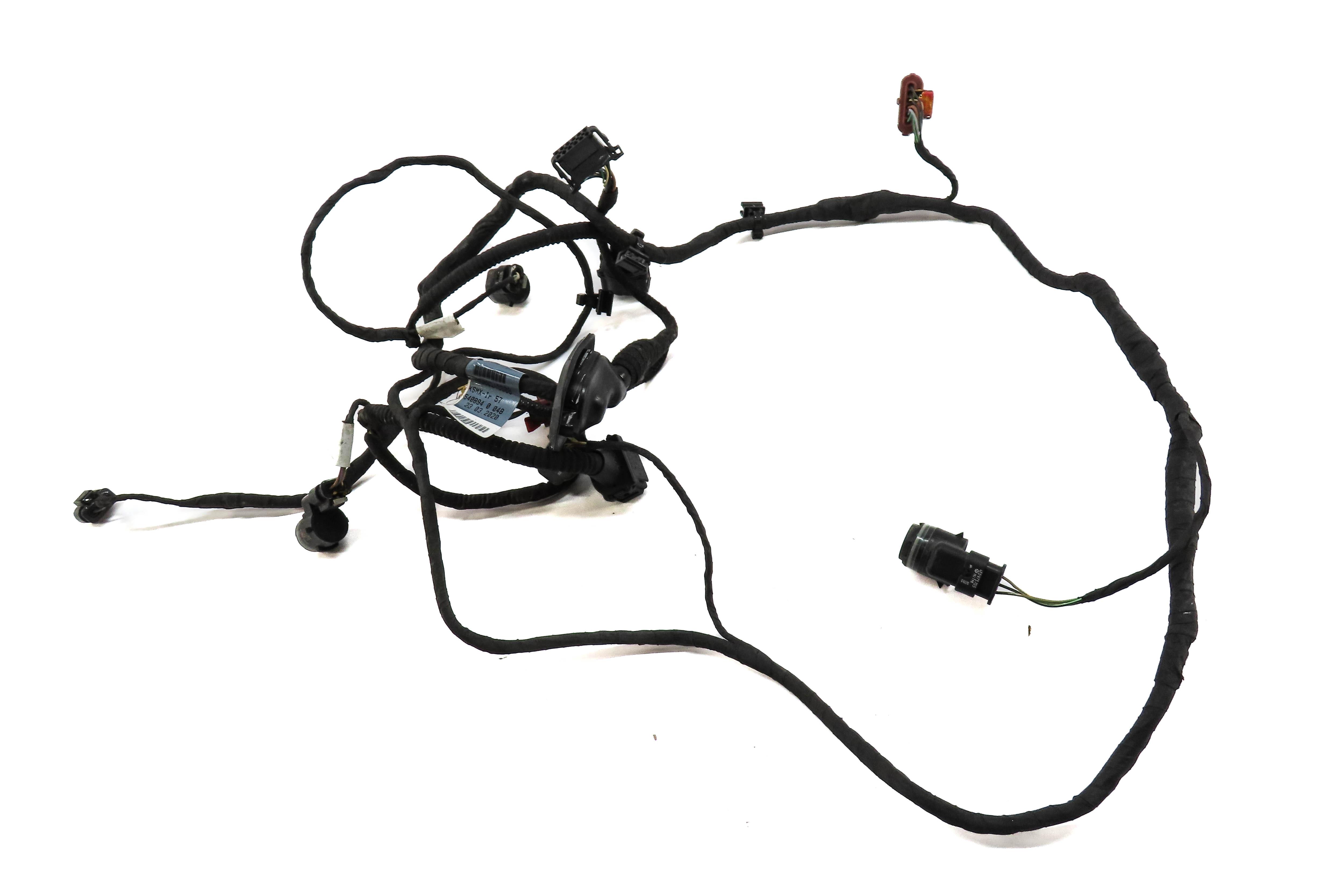 2020 AUDI Q5 (FY 80A) REAR PDC PARK DISTANCE SENSOR SET-4 w/ HARNESS (BLUE W1) — exact item pictured