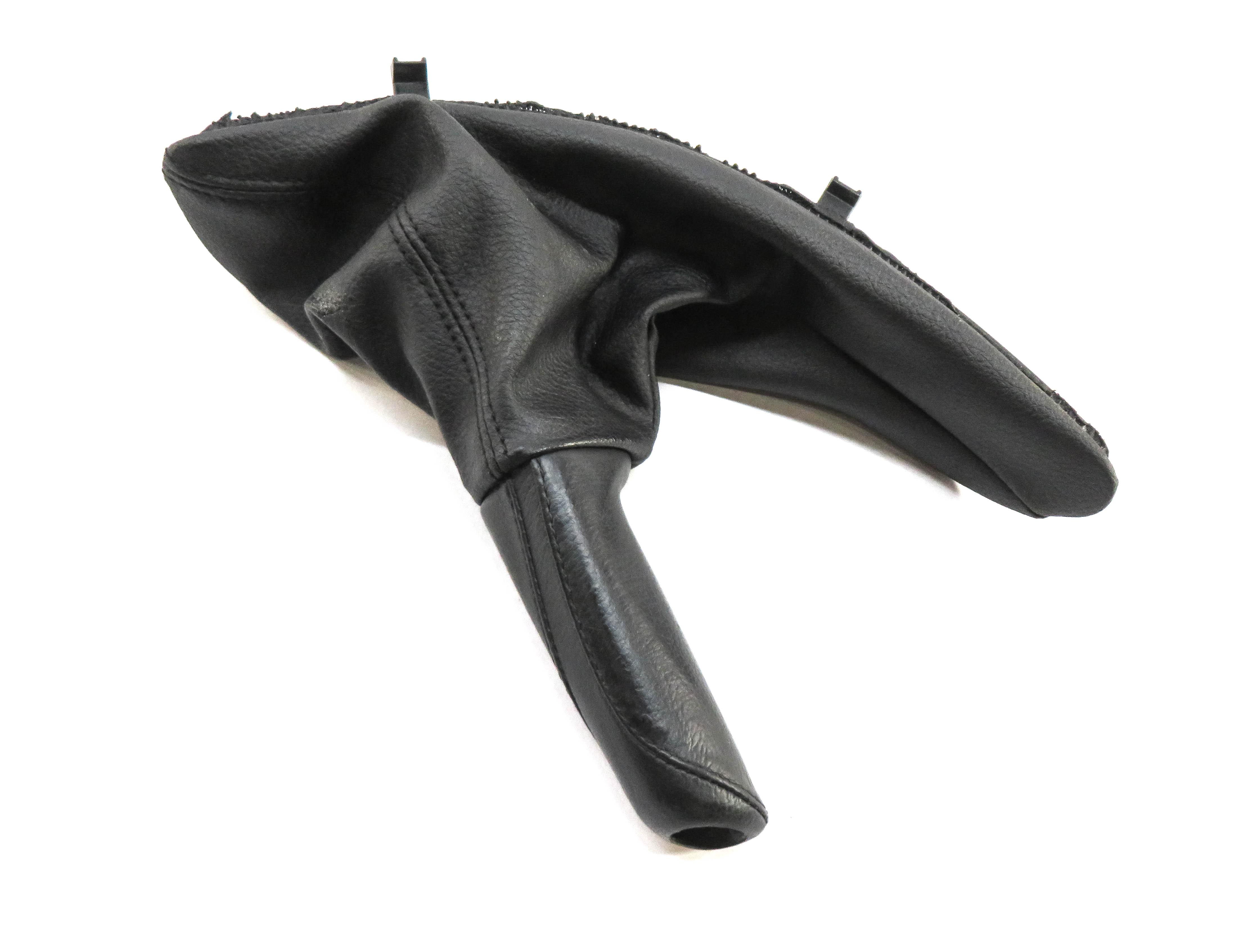 2014 BMW 328i (F30) EMERGENCY PARKING BRAKE HANDLE COVER BOOT (BLACK LEATHER) — exact item pictured