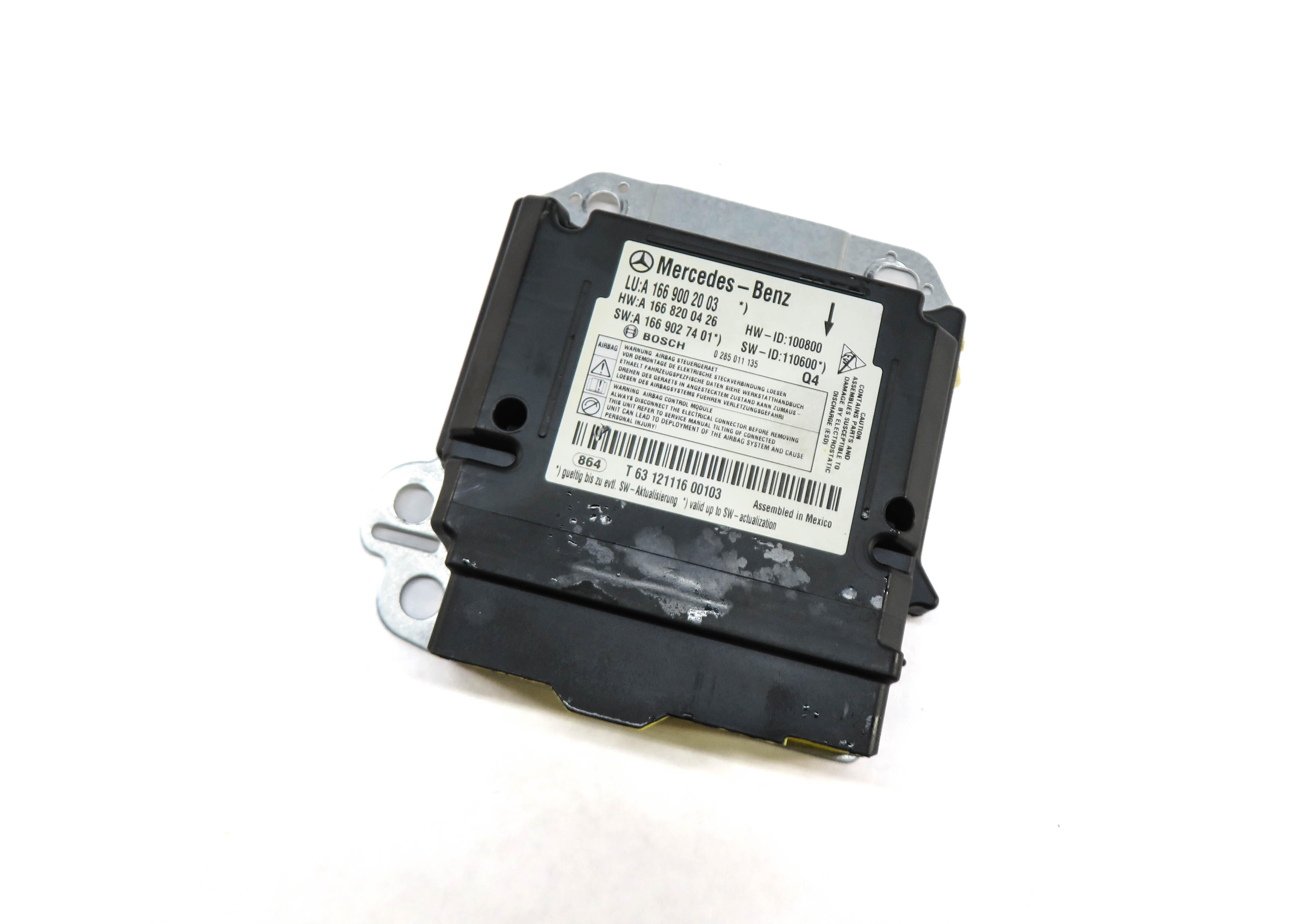 12-15 MERCEDES G63 GL ML CLASS (W166 X166 X463) SRS SAFETY BAG CONTROL MODULE — exact item pictured