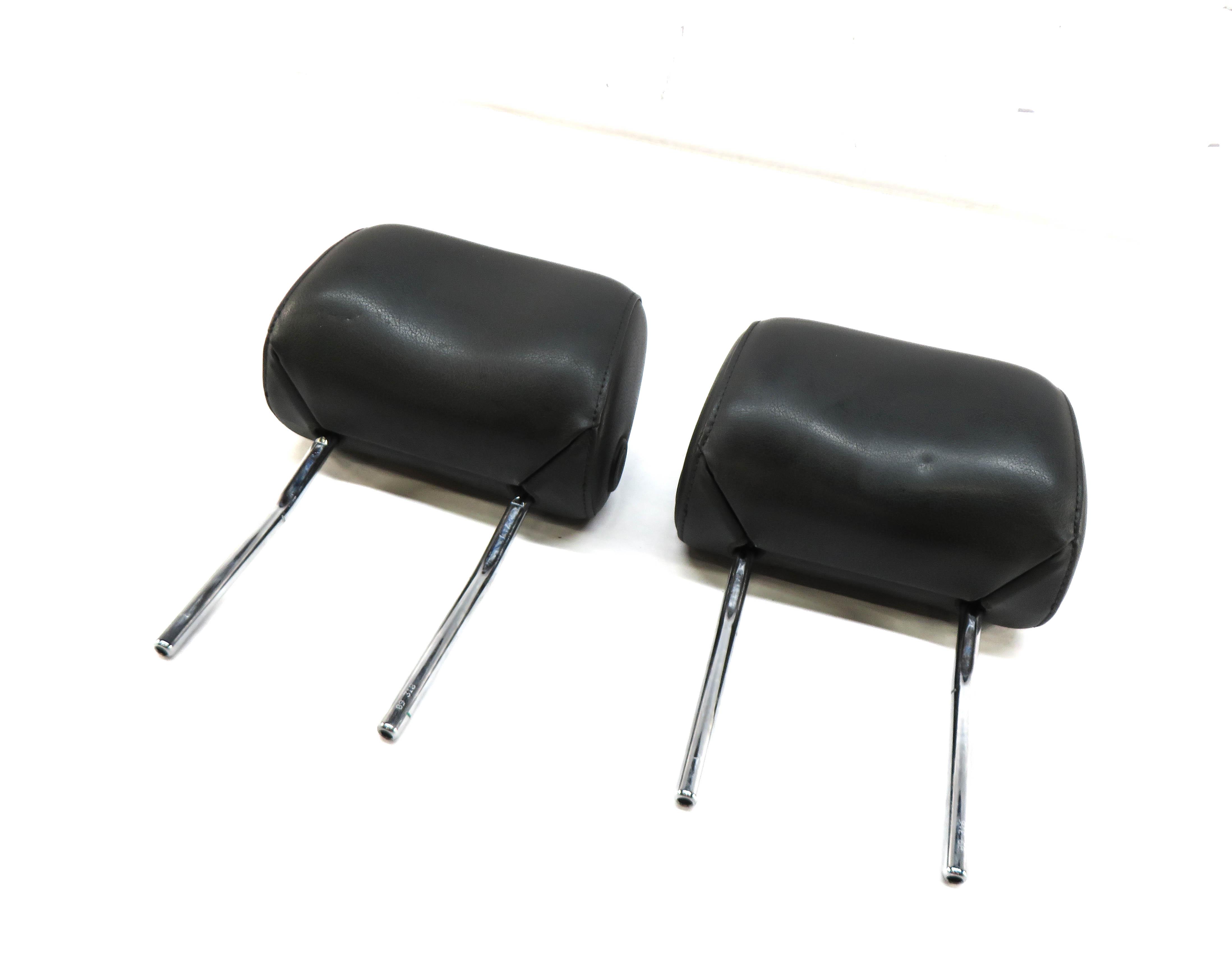 08-13 AUDI A3 A6 Q7 S6 (8P C6 4L) FRONT LEFT & RIGHT SEAT HEADREST SET (BLACK) — exact item pictured