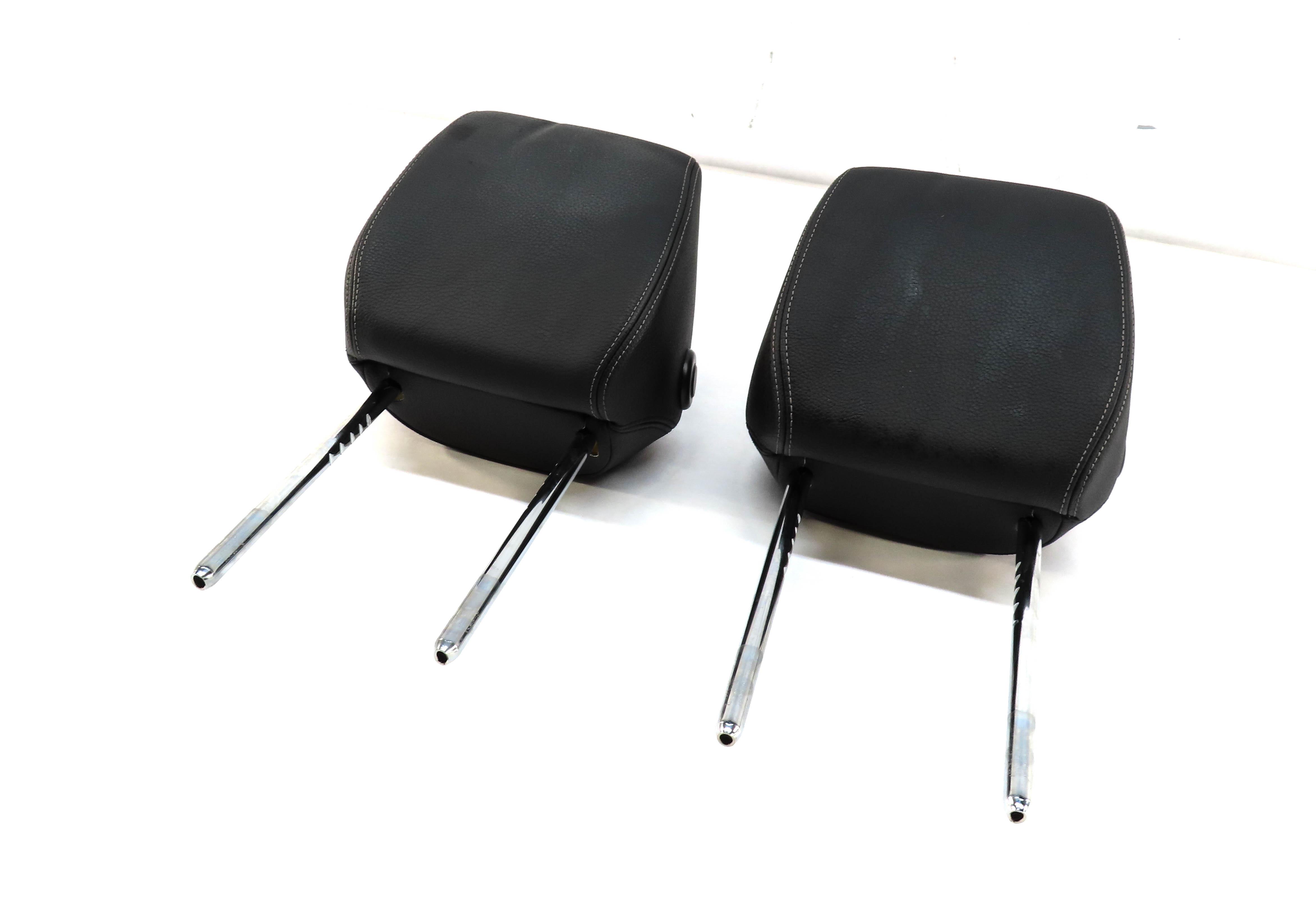 2013-2020 BMW 3 4 SERIES (F30 F32 F34) FRONT SEAT HEADREST SET (BLACK & OYSTER) — exact item pictured