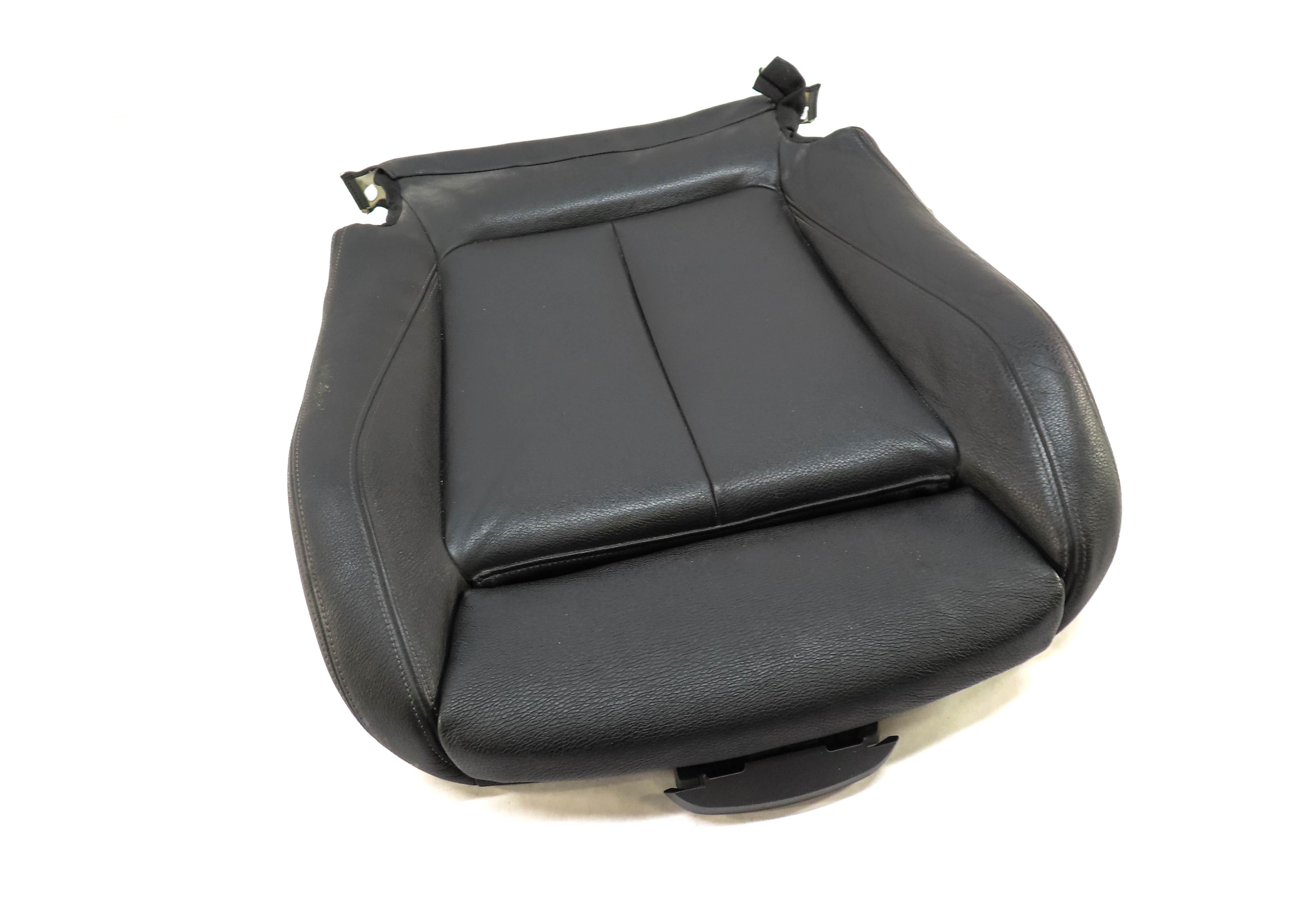 2016 BMW 328i (F30) LEFT DRIVER LOWER BOTTOM SPORT SEAT CUSHION (BLACK LEATHER) — exact item pictured