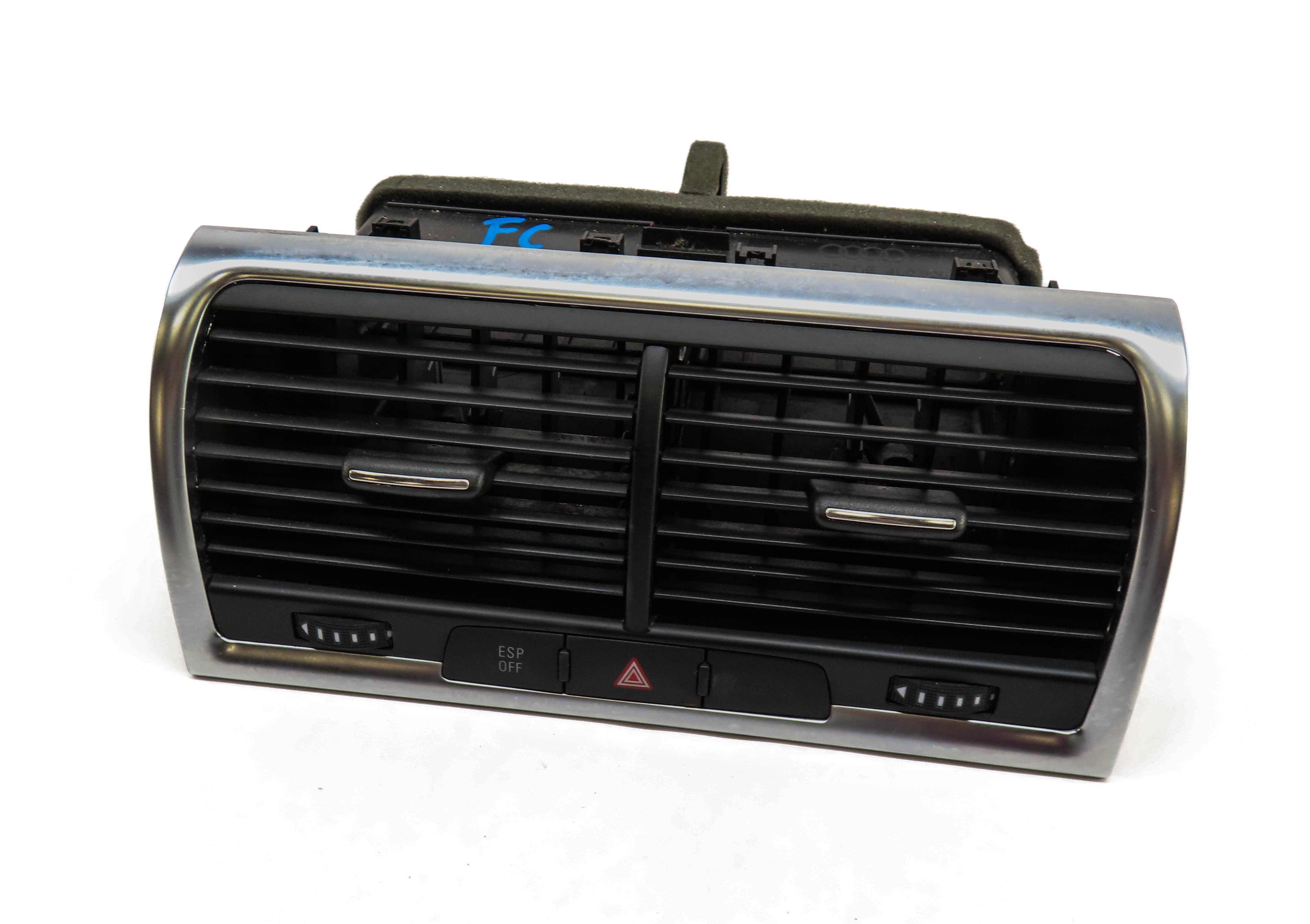 2008 AUDI Q7 (4L) FRONT CENTER DASH HEATER A/C AIR VENT w/ HAZARD & ESP SWITCH — exact item pictured