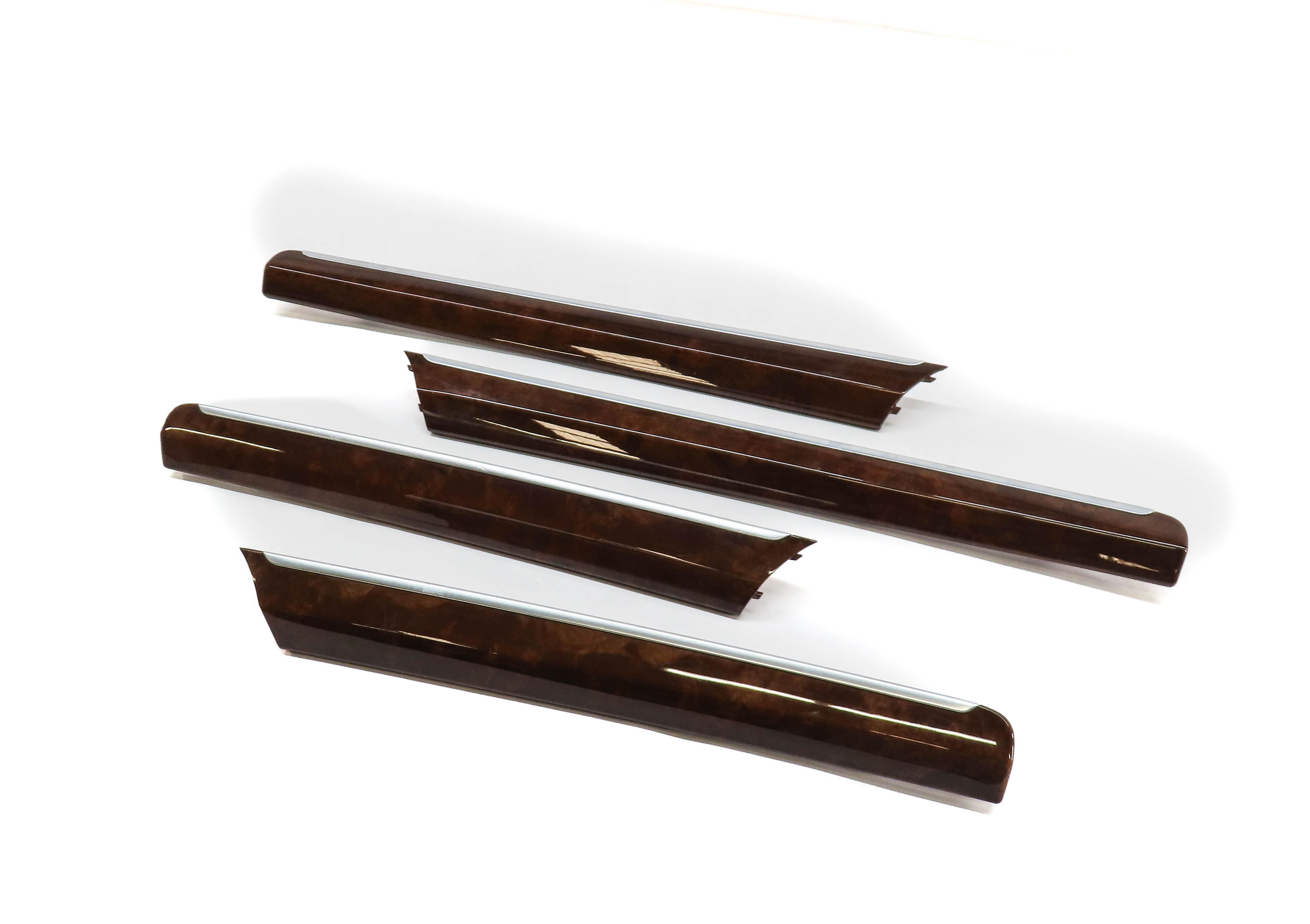 2008 AUDI Q7 (4L) FRONT & REAR DOOR INTERIOR TRIM SET (NATURAL WALNUT WOOD 5TS) — exact item pictured