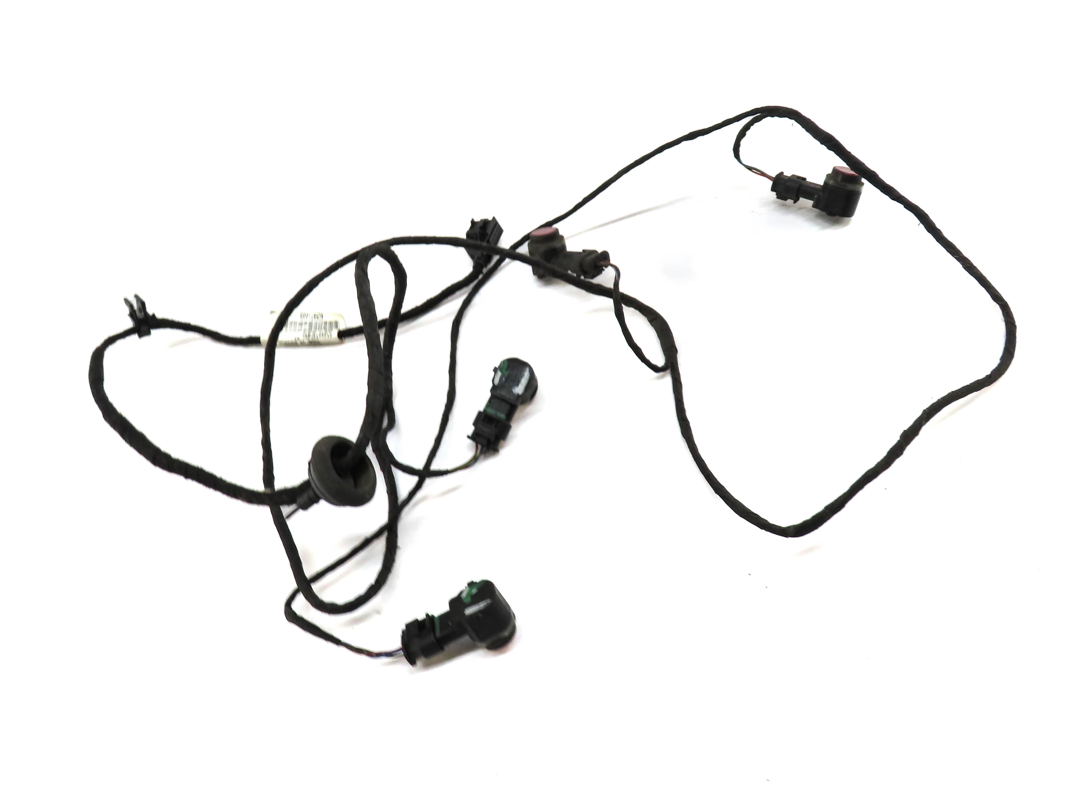 2012 AUDI A6 (C7) REAR PDC PARK DISTANCE SENSOR SET w/ HARNESS (BLACK) — exact item pictured