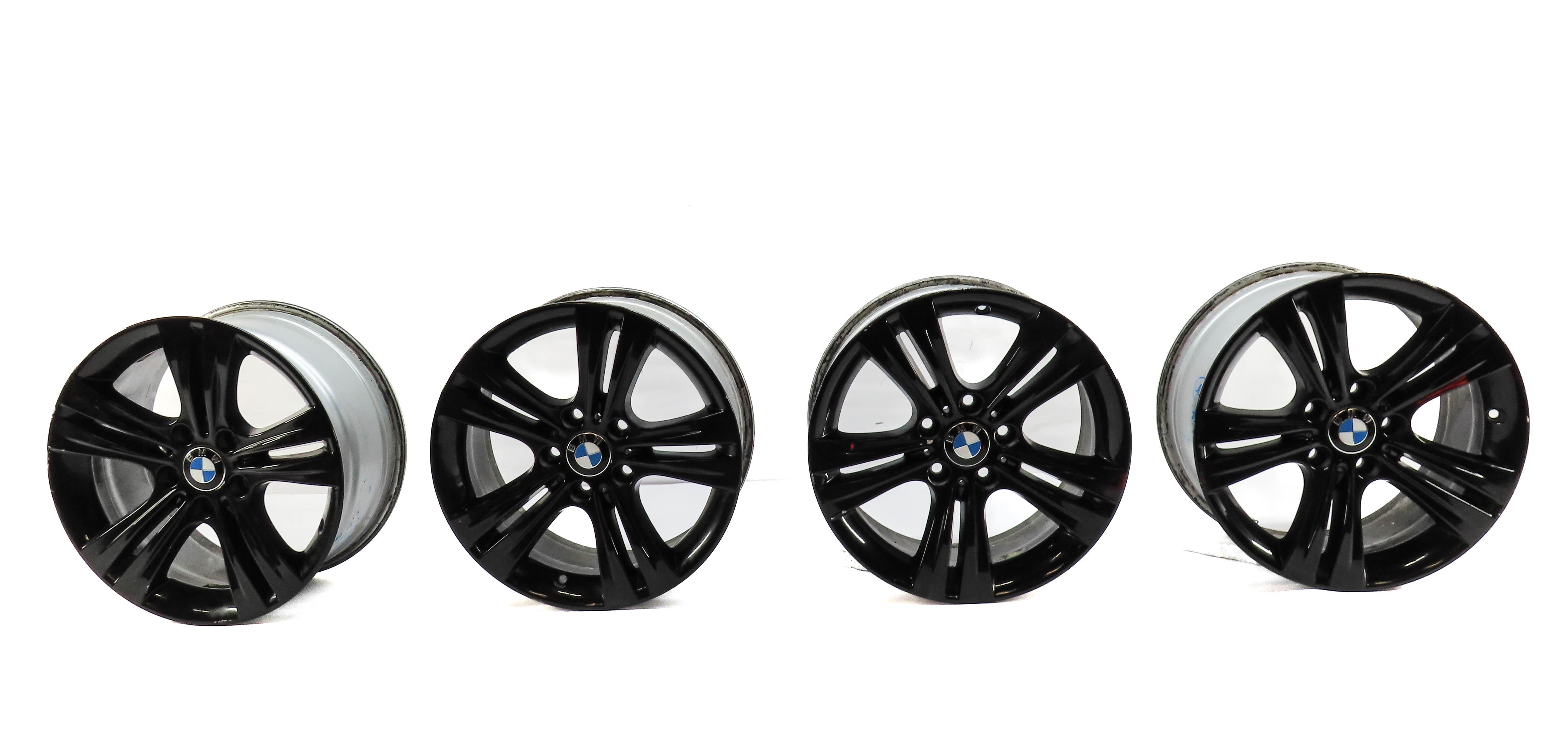 12-18 BMW 3 / 4 SERIES (F30 F32) 17x7.5 - 5 DOUBLE SPOKE ALUMINUM WHEEL RIM SET — exact item pictured