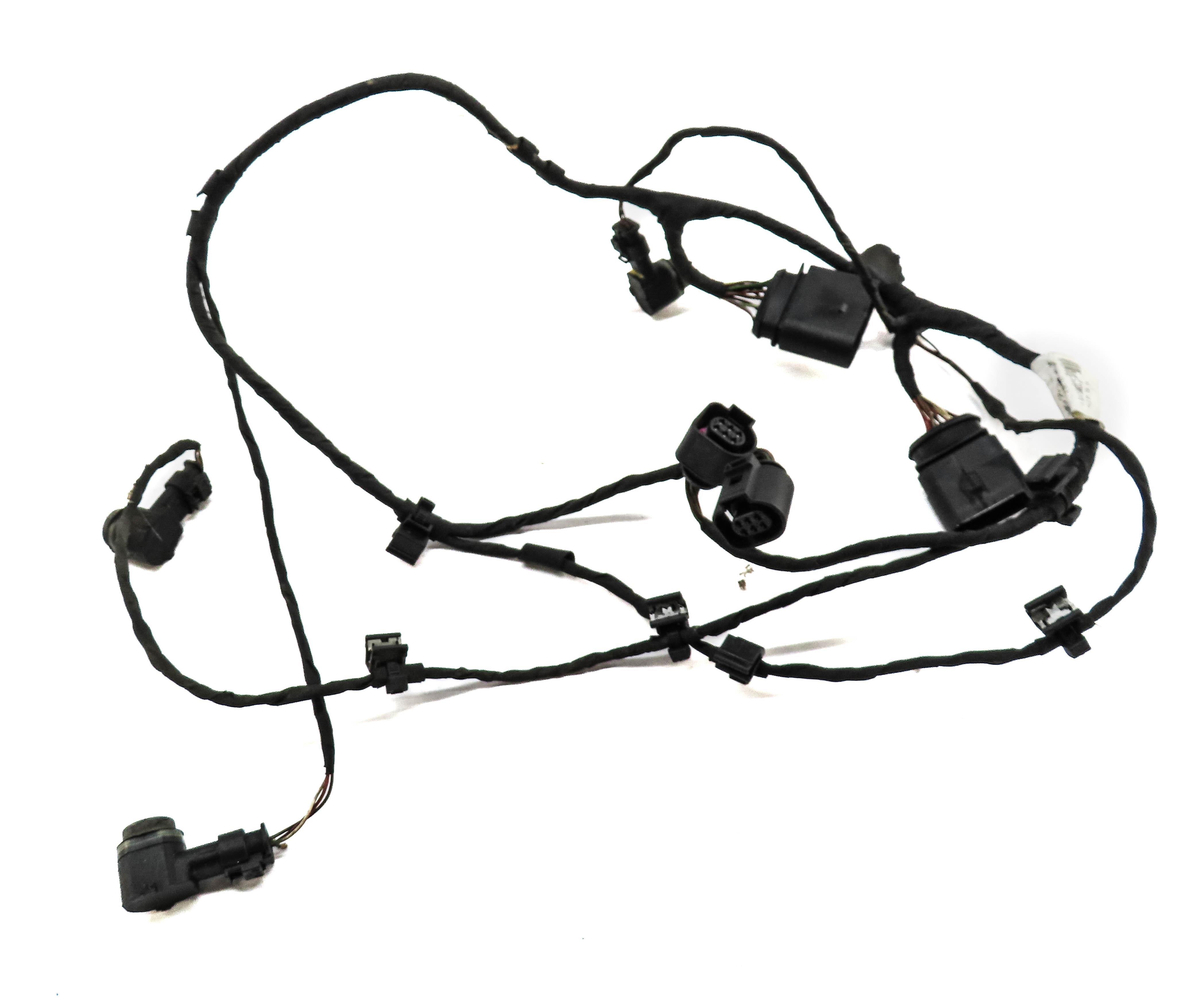 2010 AUDI Q7 (4L) REAR PDC PARK DISTANCE SENSOR SET w/ HARNESS (LAVA GRAY PEARL) — exact item pictured