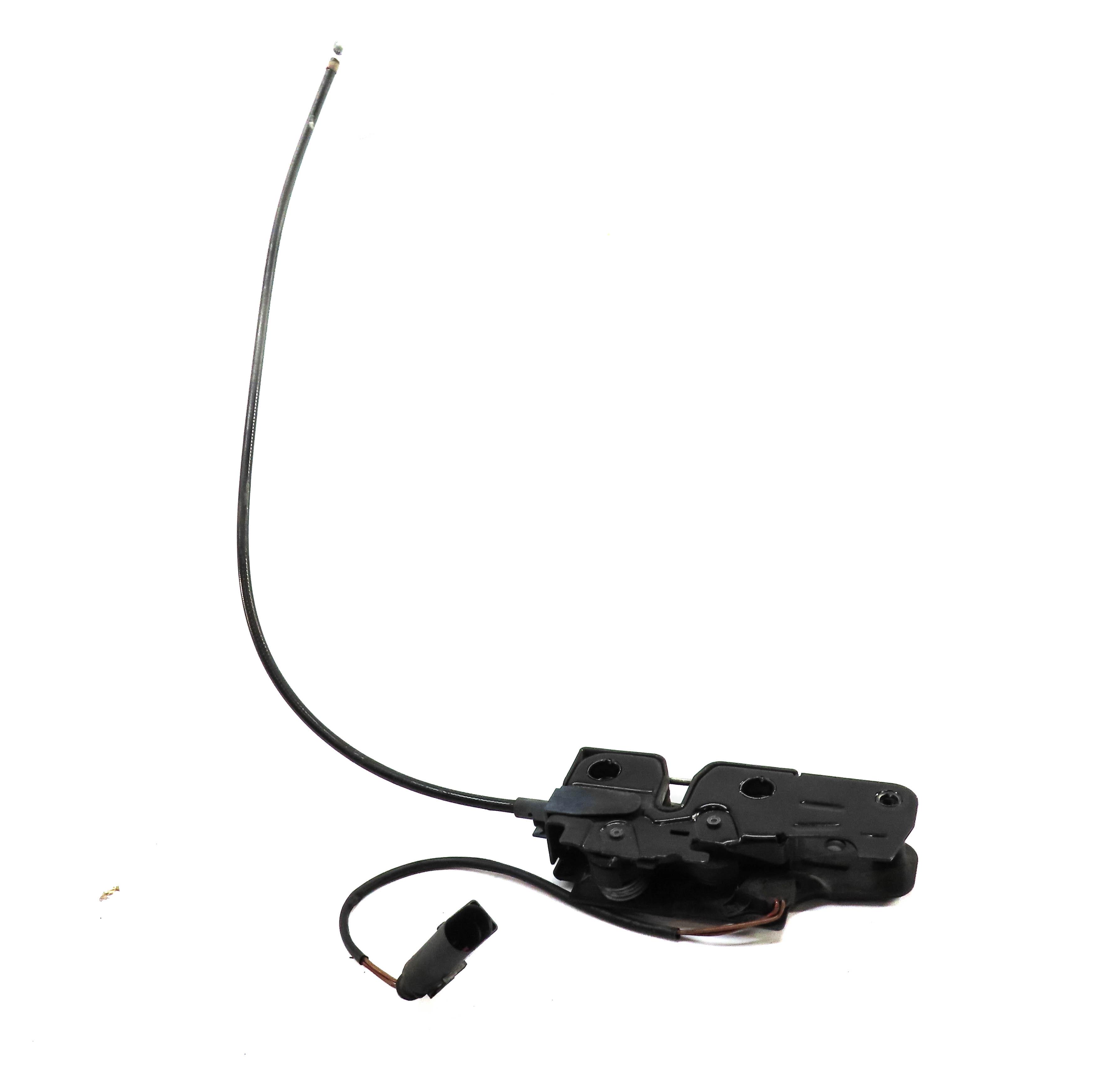 2010 AUDI Q7 (4L) FRONT LOWER HOOD LOCK LATCH STRIKER PLATE w/ CABLE — exact item pictured